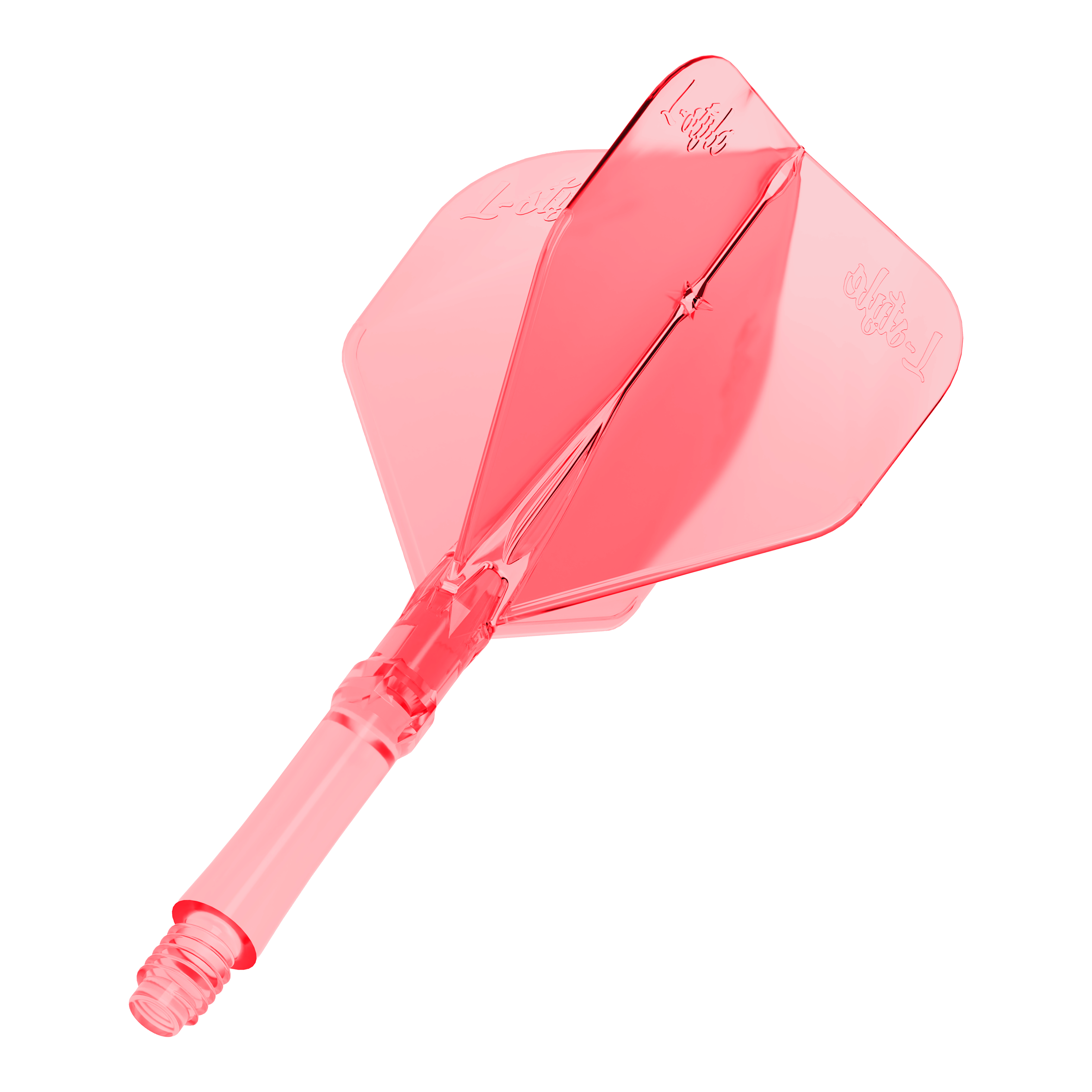 Vuelos L-Style L-System - Rojo transparente Zu sehen ist das Produkt L-Style L-Sytem Flights - Clear Red. Die roten, durchsichtigen Flights sind Zubehör für Dartpfeile.