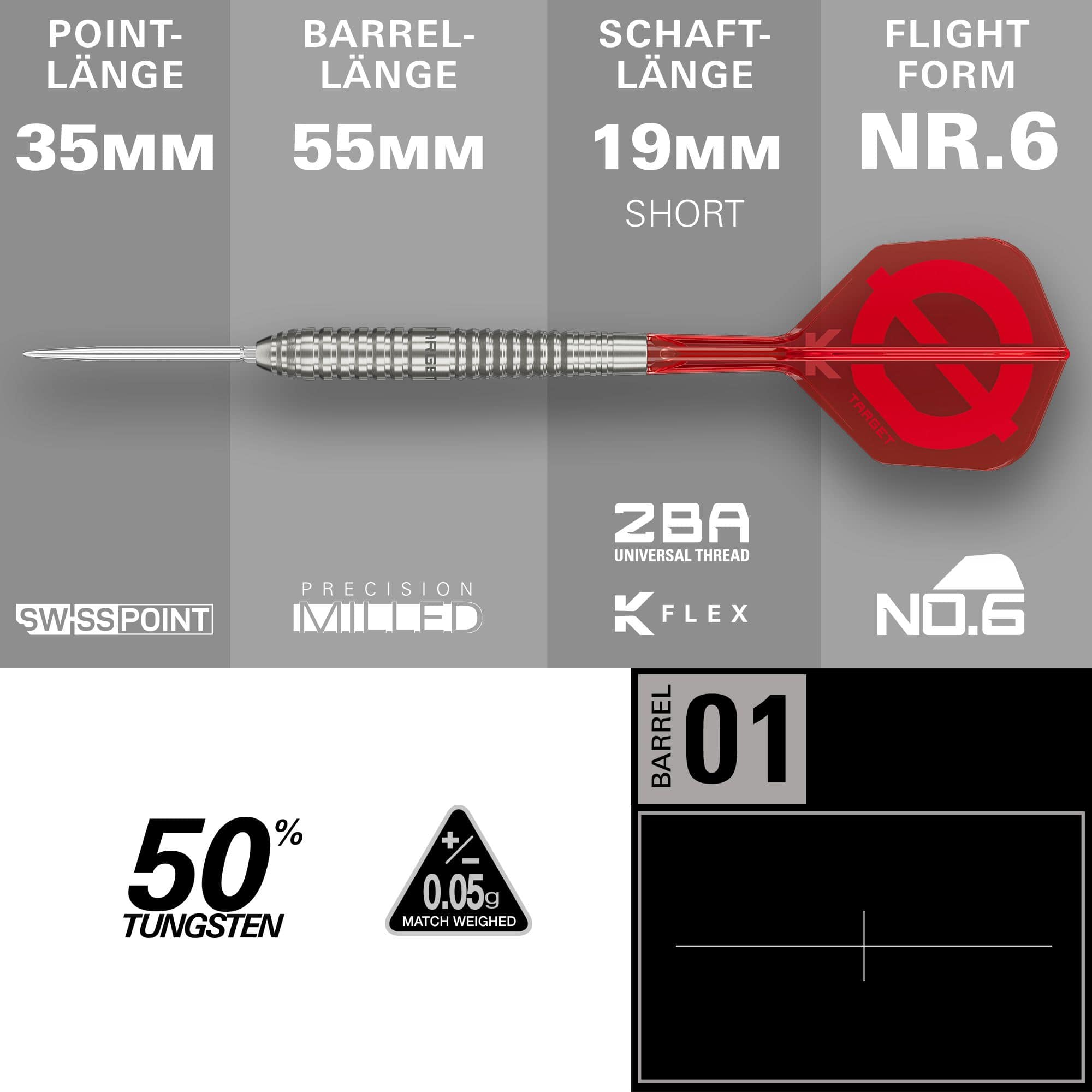 Grupo objetivo O 01 Puntos suizos Steeldarts