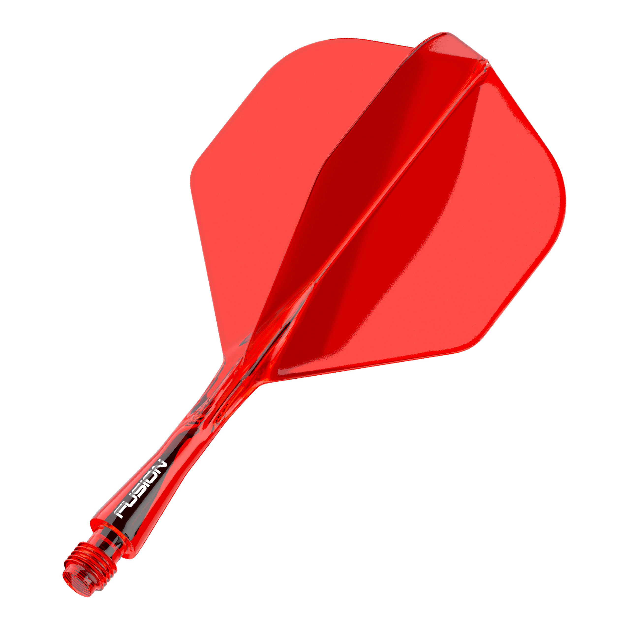 Sistema de eje de vuelo Winmau Fusion estándar rojo Das Bild zeigt ein rotes Dartflight- und Shafts-System. Es handelt sich um das Winmau Fusion Flight Shaft System in Standardgröße mit einer Länge von 22 mm.