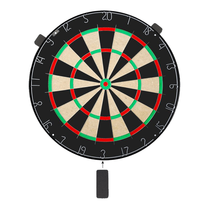 Juego de dardos Karella BullOut que incluye 2 juegos de dardos de acero. Abgebildet ist das Karella Dartboard BullOut Set inklusive zwei Sätzen Steeldarts. Dieses Set ist ideal für das heimische Dartspiel.