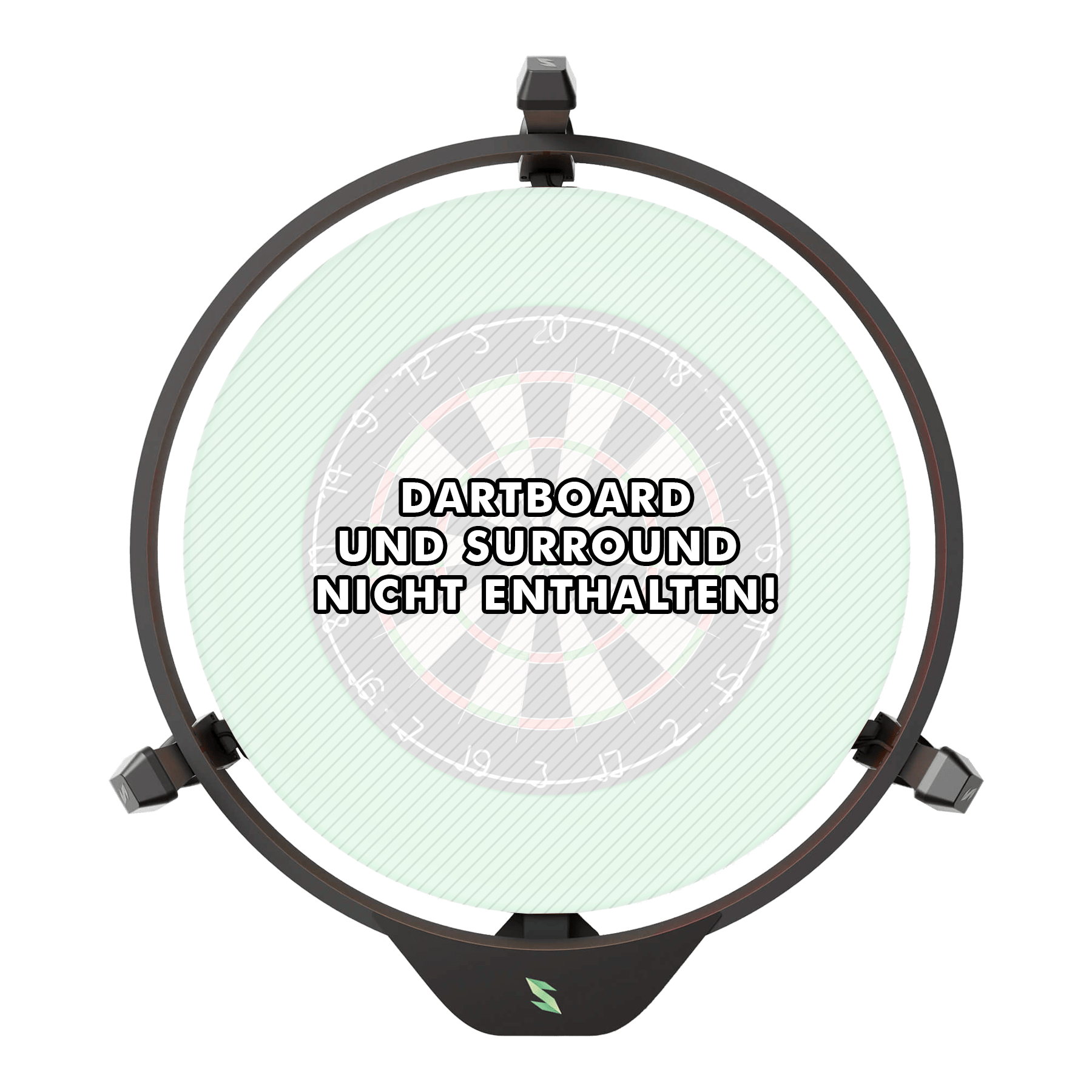 Sistema de puntuación automática electrónica Scolia Home 2 con anillo de iluminación 2026 Das Bild zeigt das Scolia Home 2 Electronic Score System mit einem Beleuchtungsring. In der Mitte steht: "Dartboard und Surround nicht enthalten!"