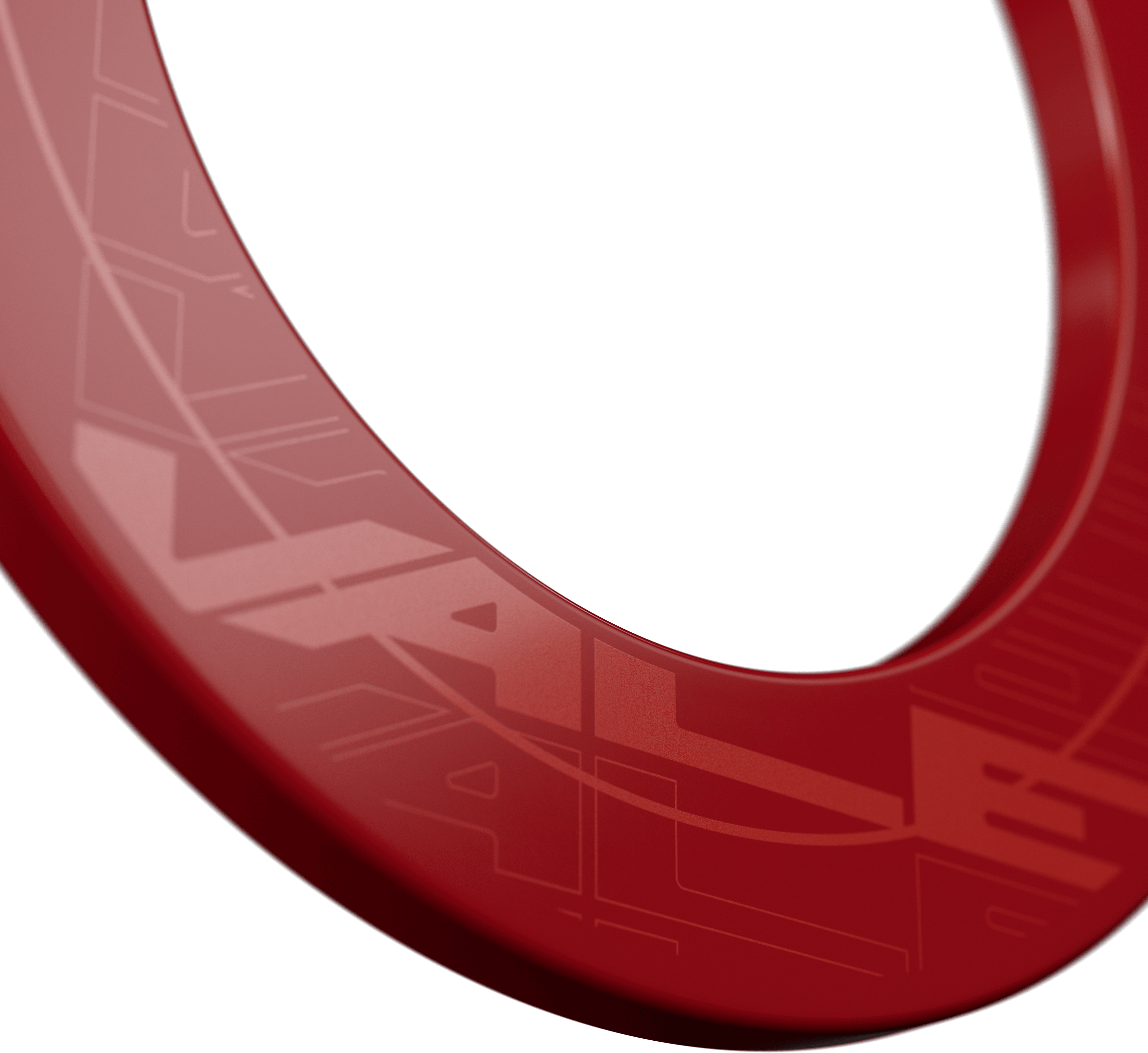 Marco para tablero de dardos Target VALE Das Bild zeigt einen roten Dartboard-Surround mit dem Schriftzug "VALE". Der Ring hat ein modernes, glänzendes Design und ist für den Schutz der Wand um das Dartboard gedacht.