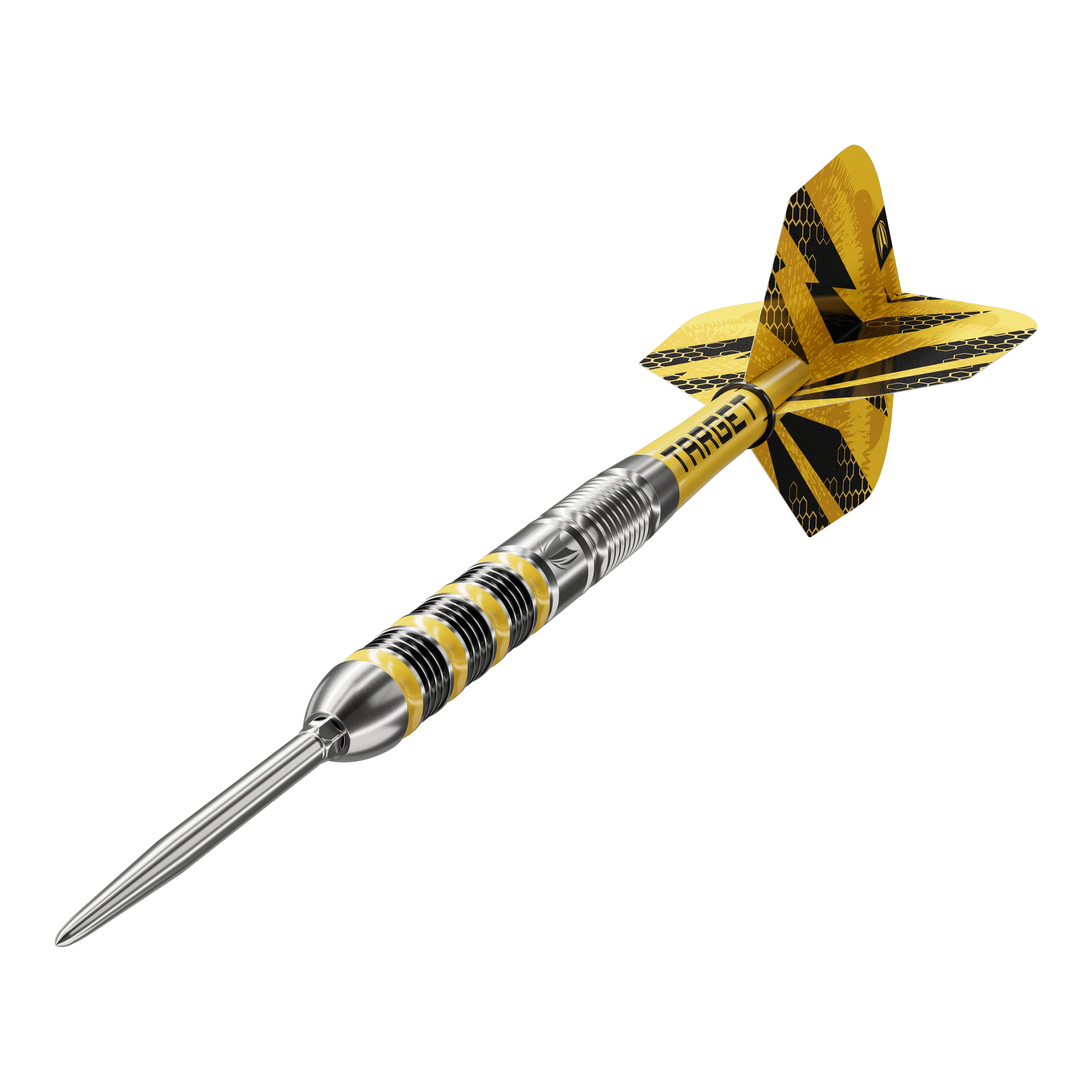 Dardos de acero Target Buzz 01 Swiss Points Das Foto zeigt Target Buzz 01 Swiss Points Steeldarts. Sie bieten eine gute Griffigkeit und Präzision beim Wurf.