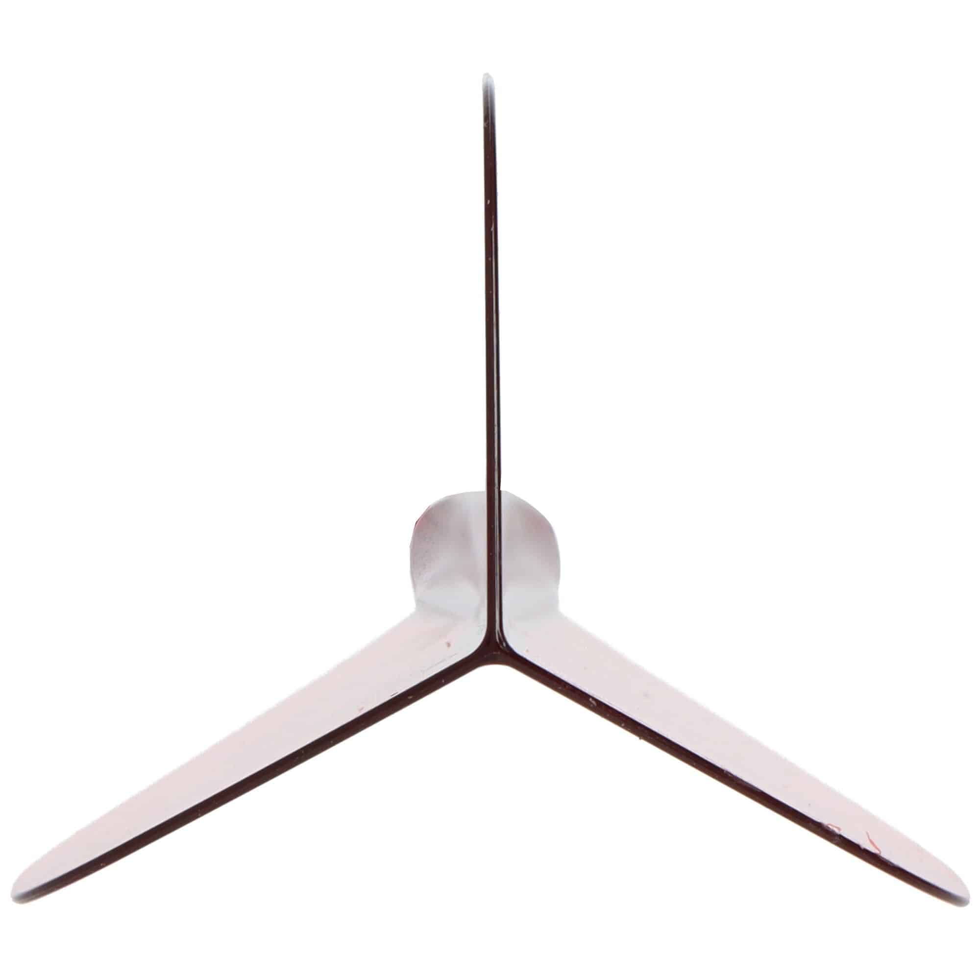 Condor Axe 120 Flight-System Clear Purple - Standard Das Bild zeigt das Produkt "Condor Axe 120 Flight-System Black - Standard" von vorne. Es ist ein schwarzes, dreiflügeliges Flügel-System für Dartpfeile.