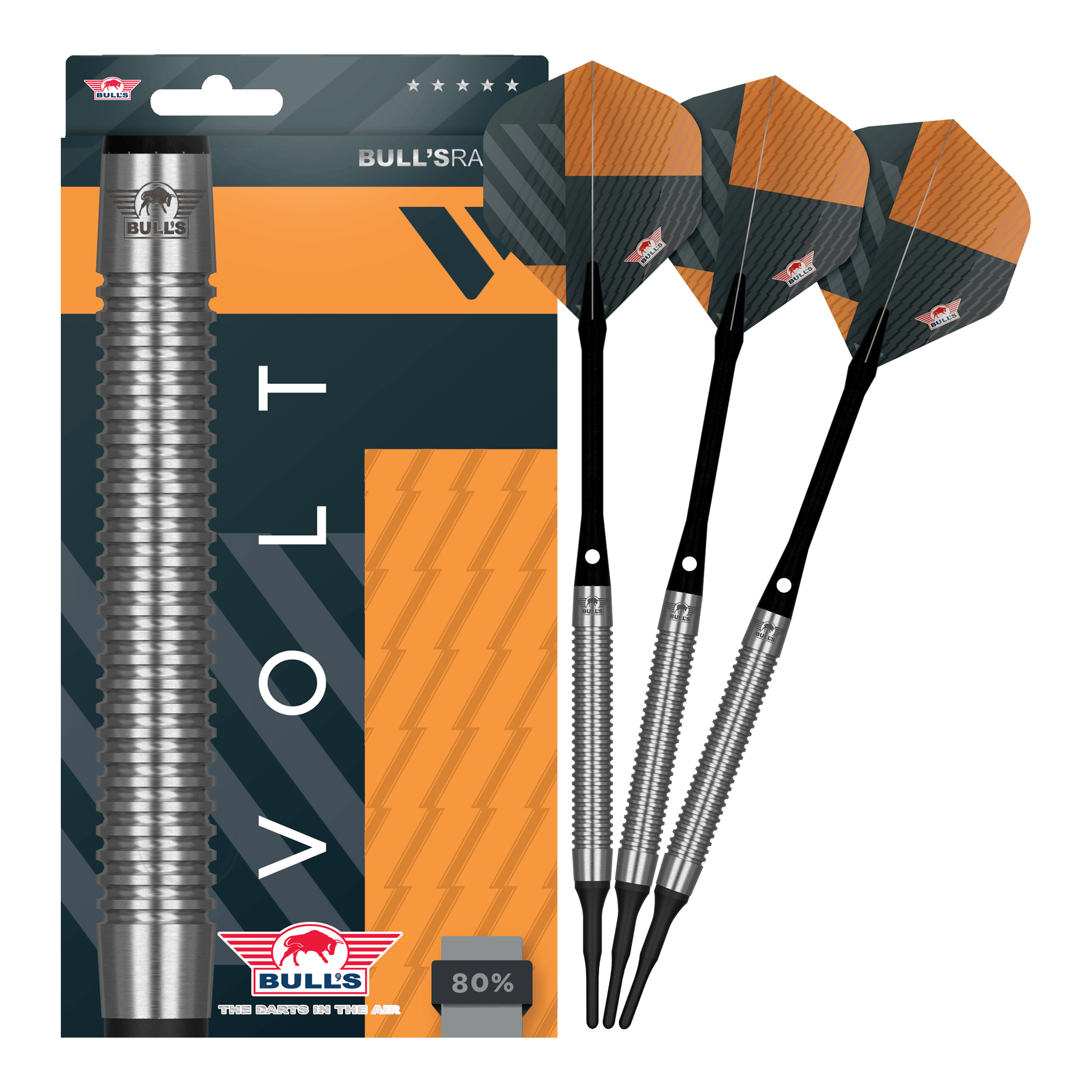 Dardos blandos Bulls NL Volt Orange - 18 g