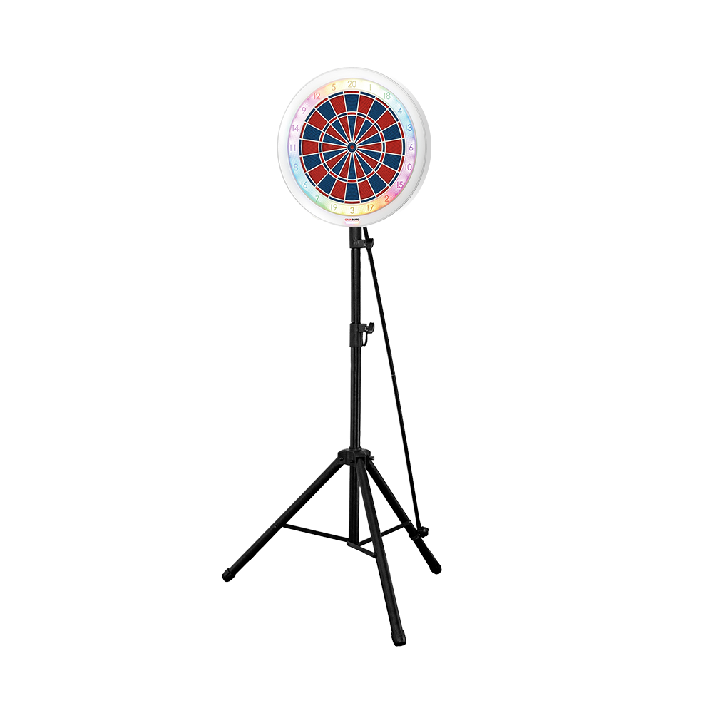 Diana electrónica GranBoard 132 con soporte híbrido Pro Das Bild zeigt das GranBoard 132 Elektronisches Dartboard mit Hybrid Pro Dartboardständer. Es ist ein Bundle bestehend aus einem elektronischen Dartboard und einem stabilen Ständer.