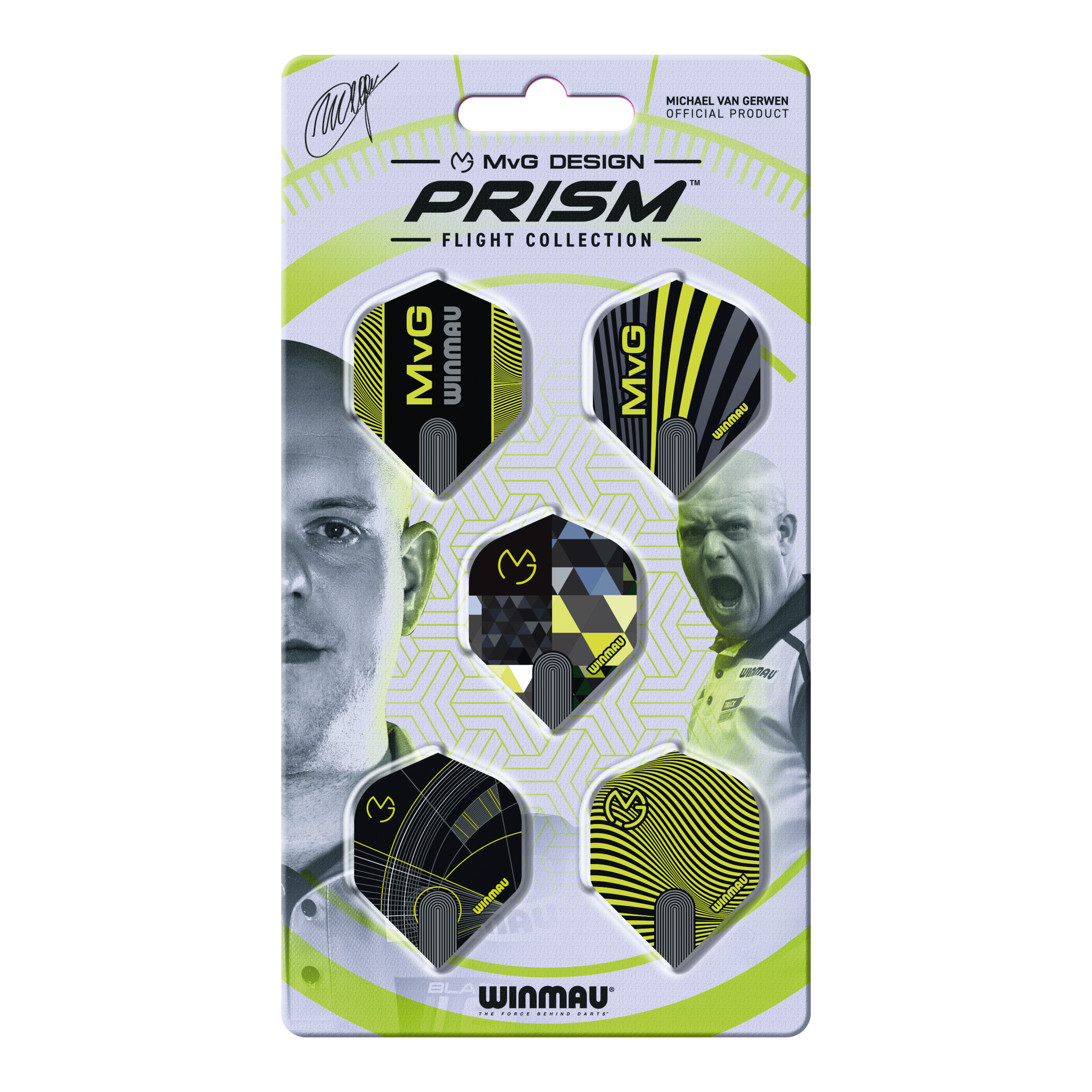 Colección de vuelo estándar Winmau Michael Van Gerwen Prism No2 Hier ist die Winmau Michael Van Gerwen Prism No2 Standard Flight Collection zu sehen. Die Sammlung bietet verschiedene Dart Flights.