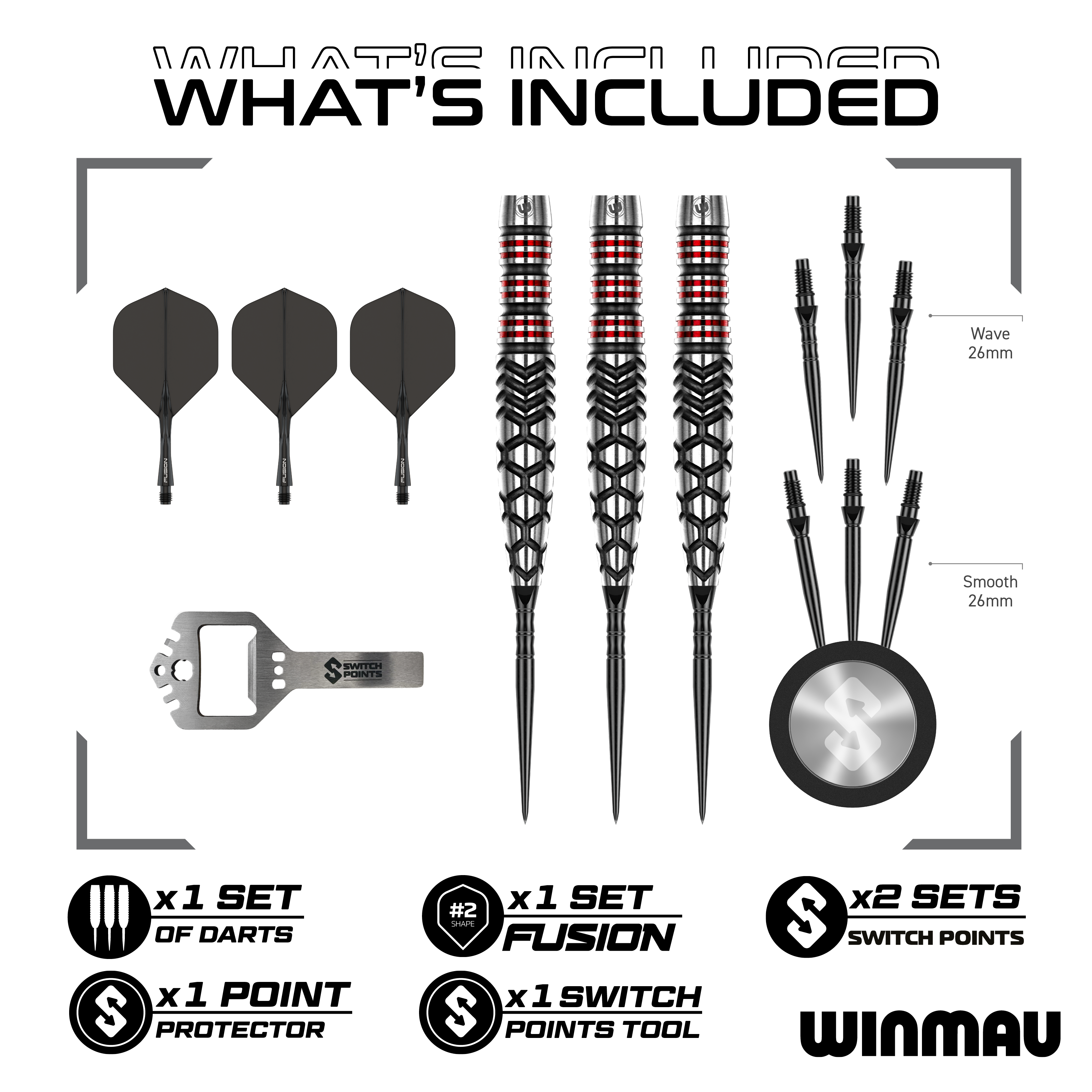 Puntos de conmutación de torpedos Winmau Fornax Steeldarts Abgebildet sind die Winmau Fornax Torpedo Switch Points Steeldarts. Sie zeichnen sich durch ihr innovatives Design und hochwertige Verarbeitung aus.