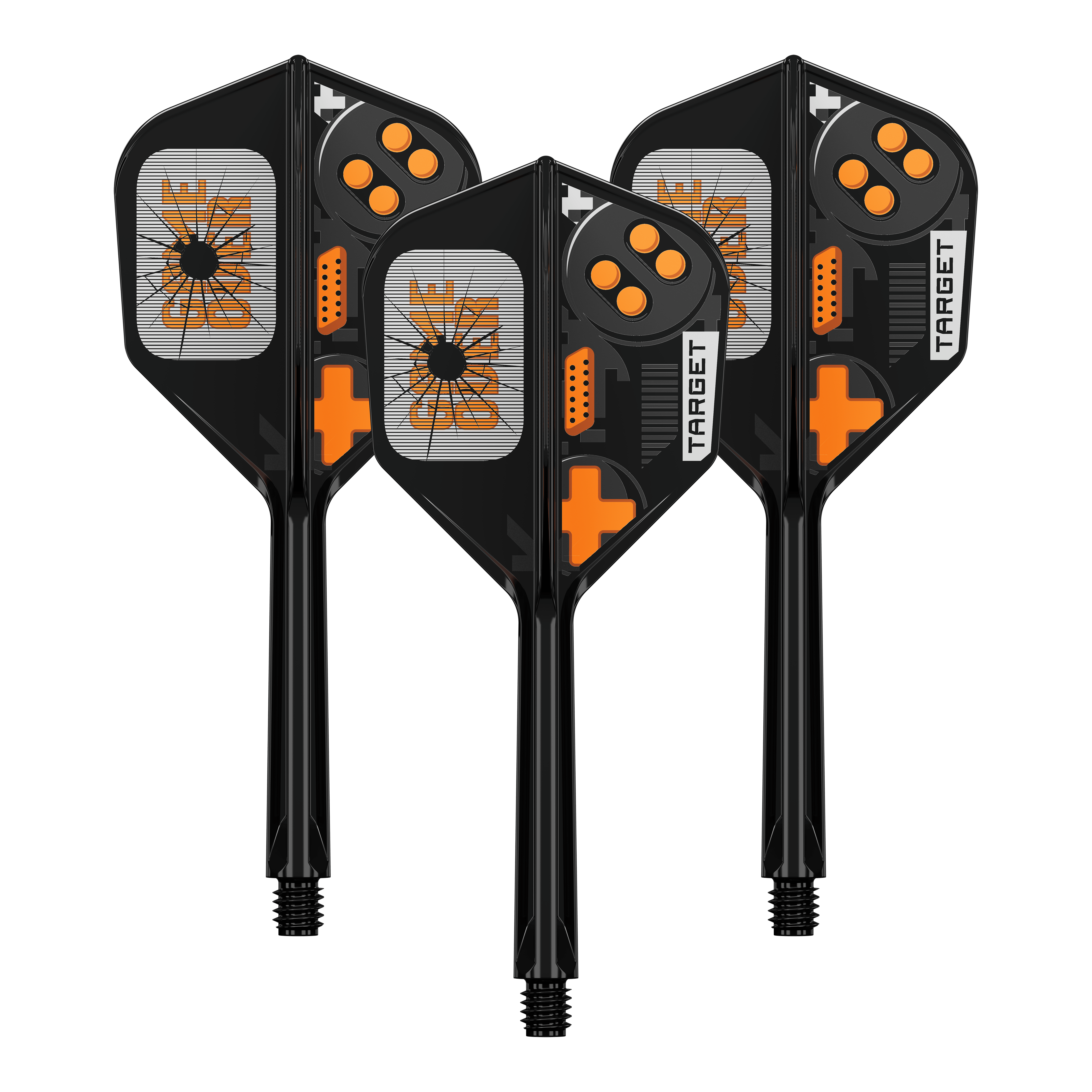 Target K-Flex Juego Terminado No6 Vuelos Ein Satz Target K-Flex GameOver No6 Flights, 33 mm. Die Flights werden im Bild dargestellt.