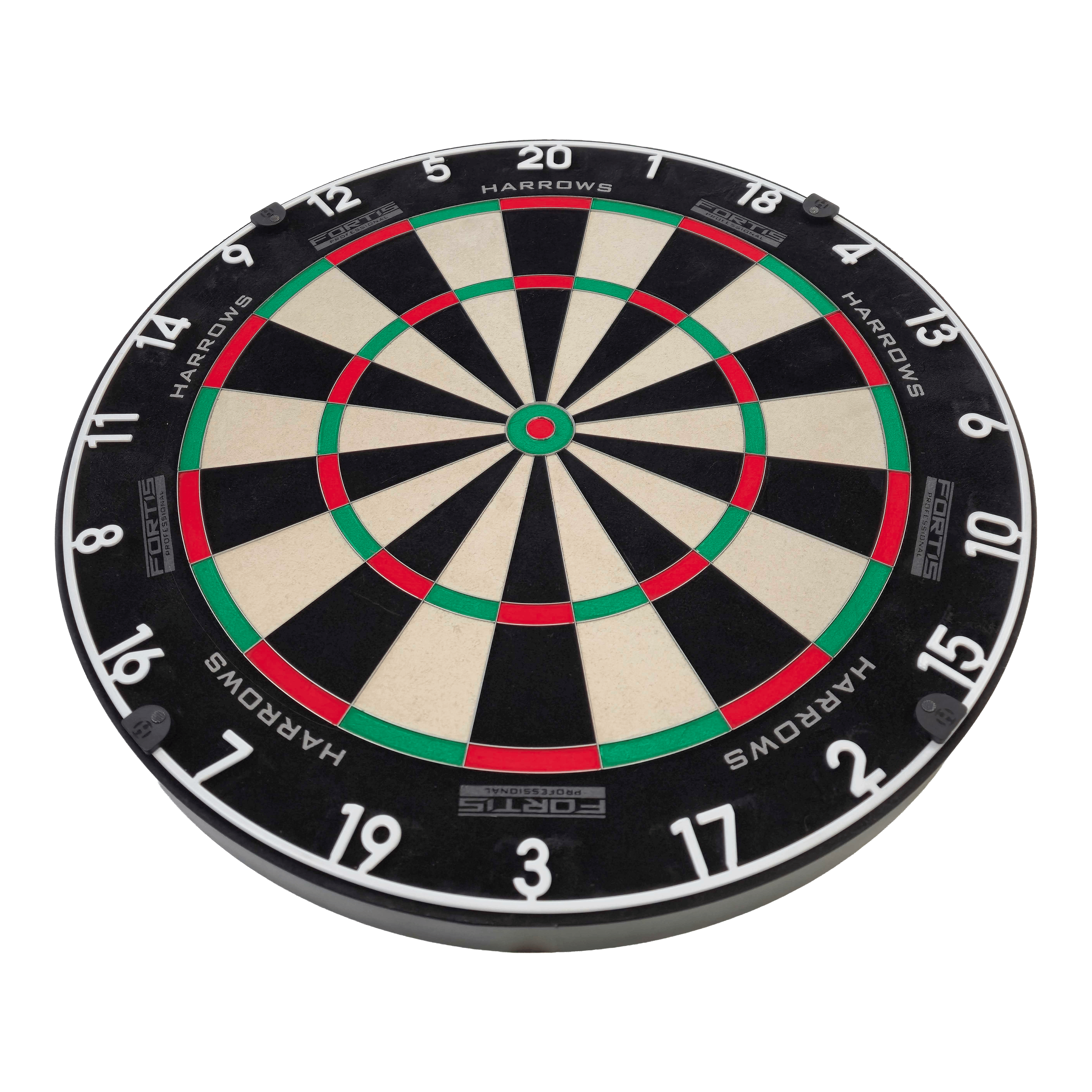 Diana de acero Harrows Fortis Das Bild zeigt das Harrows Fortis Steeldartboard in einer Nahaufnahme. Die Dartscheibe ist für höchste Ansprüche entwickelt.