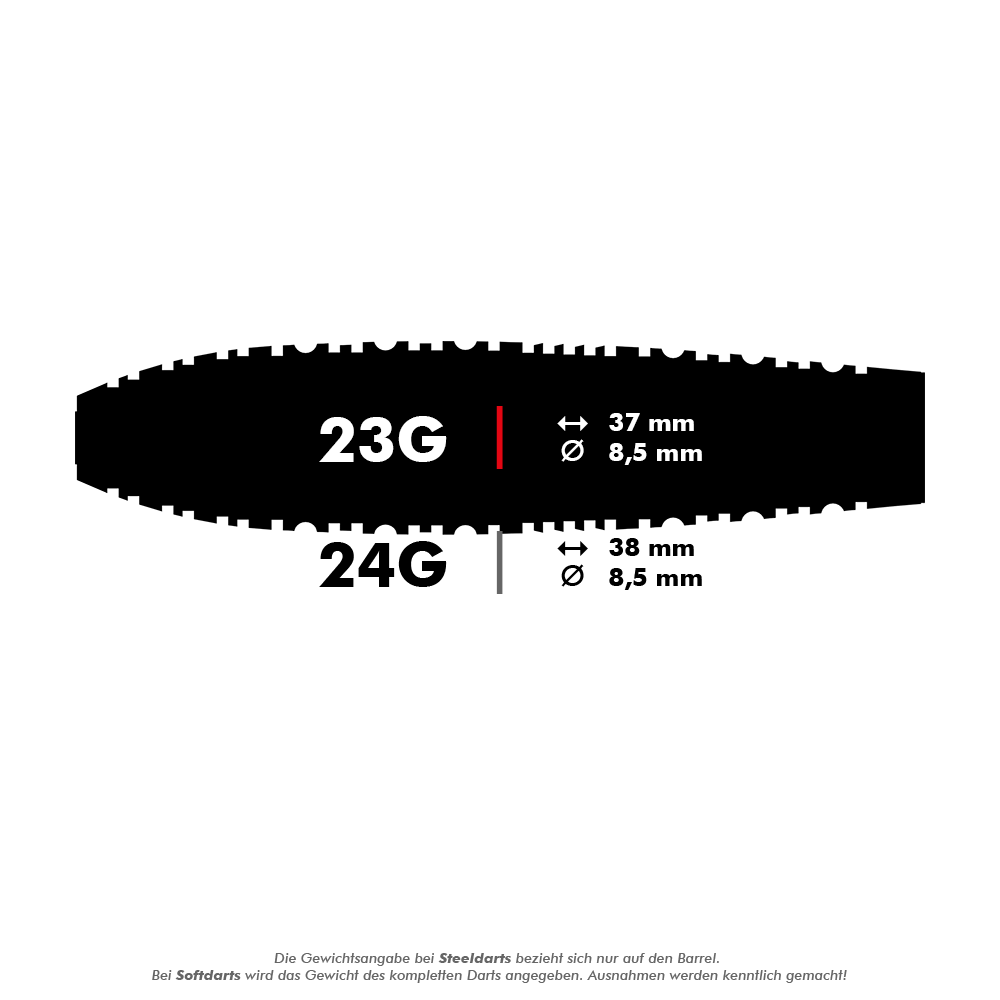 Dardos de acero Shot ZEN Bomber Turbo Point