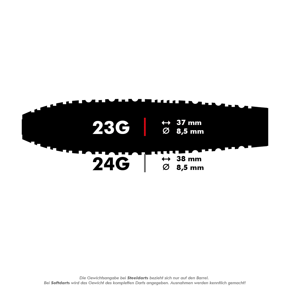 Dardos de acero Shot ZEN Bomber Turbo Point Dardos de acero Shot ZEN Bomber Turbo Point