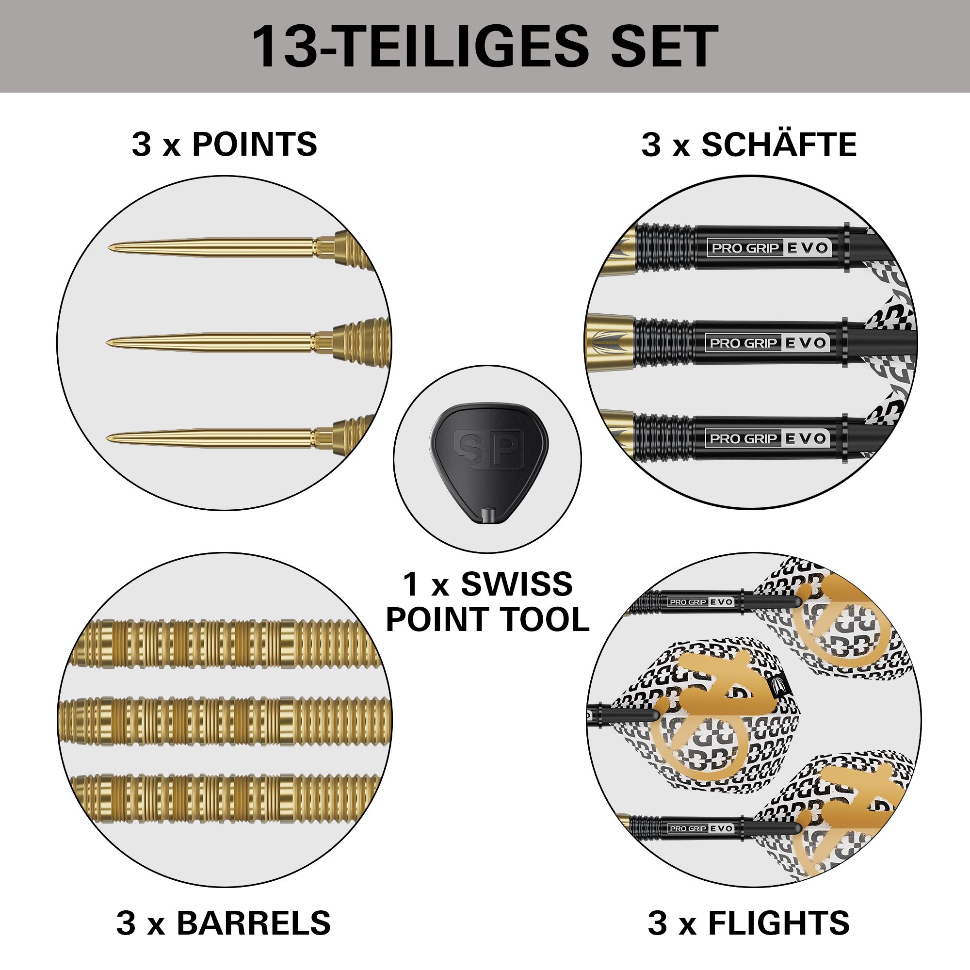 Dardos de acero Target Bolide Envy 01 Swiss Point Die Target Bolide Envy 01 Swiss Point Steeldarts sind auf diesem Bild zu sehen. Sie bieten eine erstklassige Dart-Performance und modernes Aussehen.