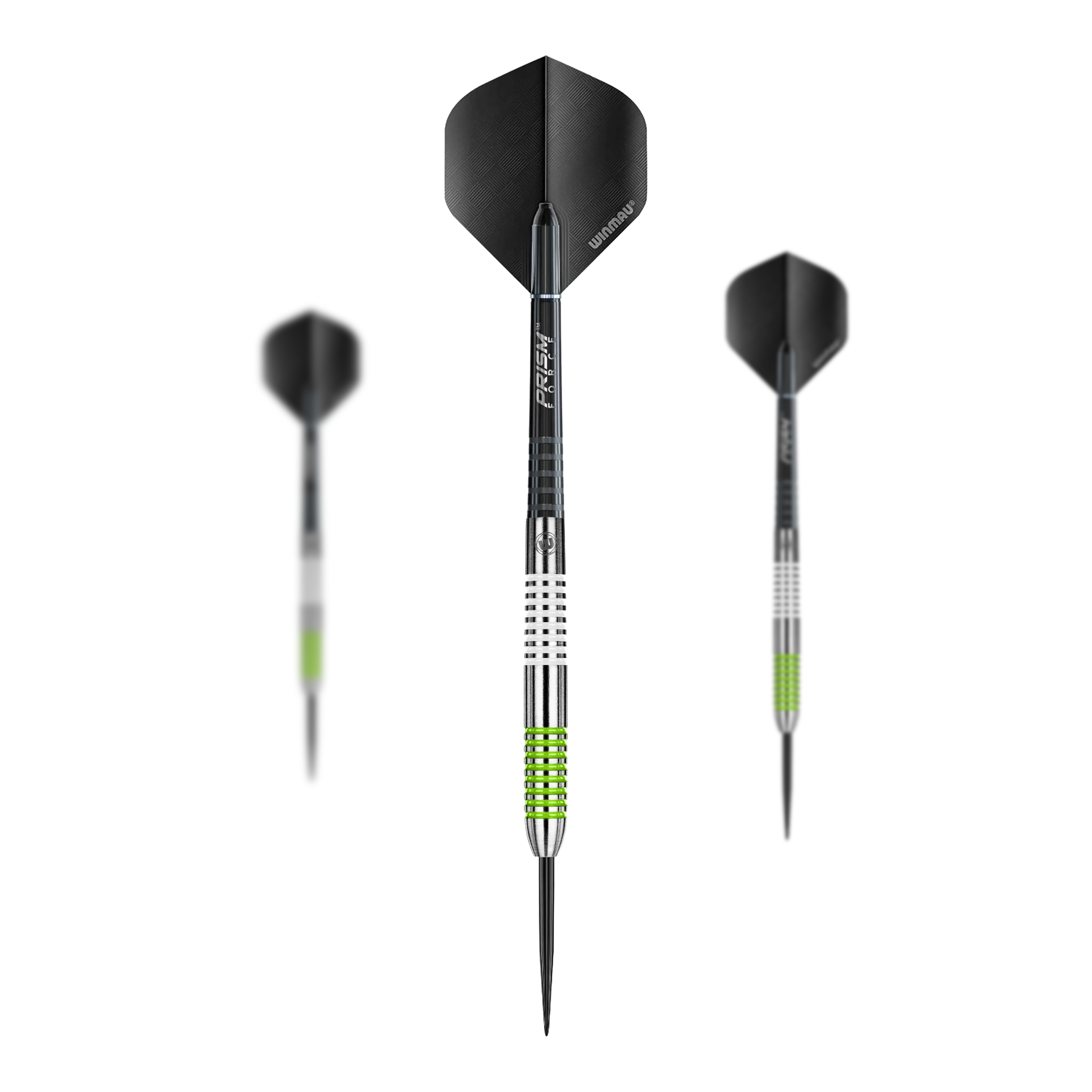 Dardos de acero Winmau Ton Machine Die Winmau Ton Machine Steeldarts als Set sind zu sehen. Dieses Produkt enthält mehrere Dartpfeile für das Spiel.