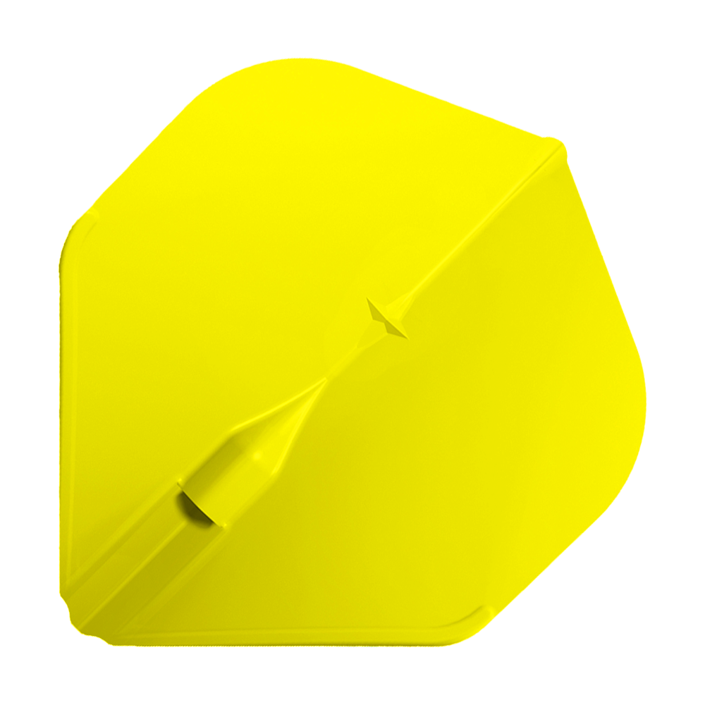 Vuelos estándar L-Style Champagne L1EZ Das Bild zeigt ein gelbes, standardförmiges Dart-Flight der Marke „L-Style Champagne L1EZ“. Das Flight hat eine glatte Oberfläche und eine breite, stabile Form.