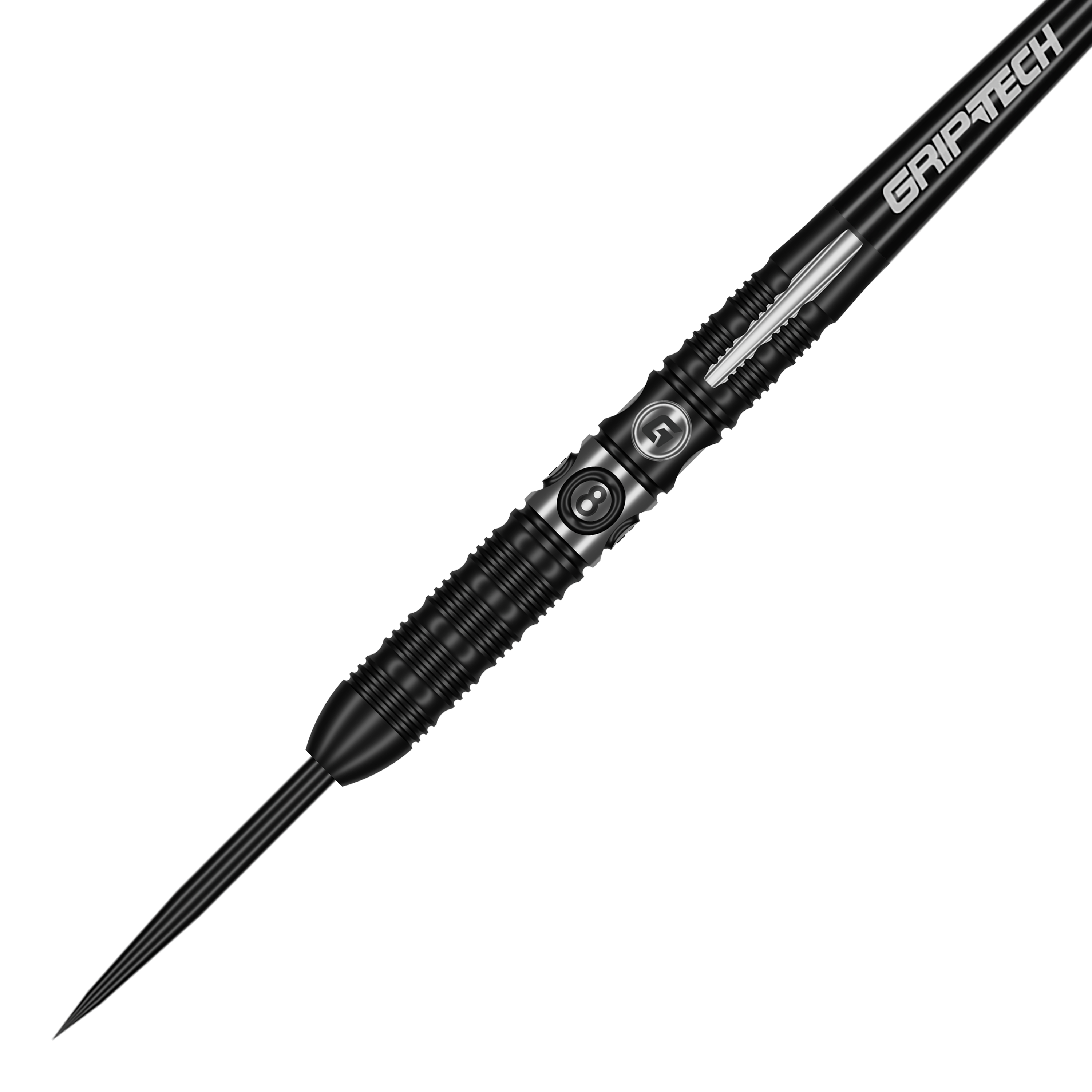 Dardos de acero GOAT de 8 bolas Die GOAT 8Ball Steeldarts sind auf diesem Produktbild zu sehen. Das Bild zeigt das Design und die Verarbeitung der Steeldarts.