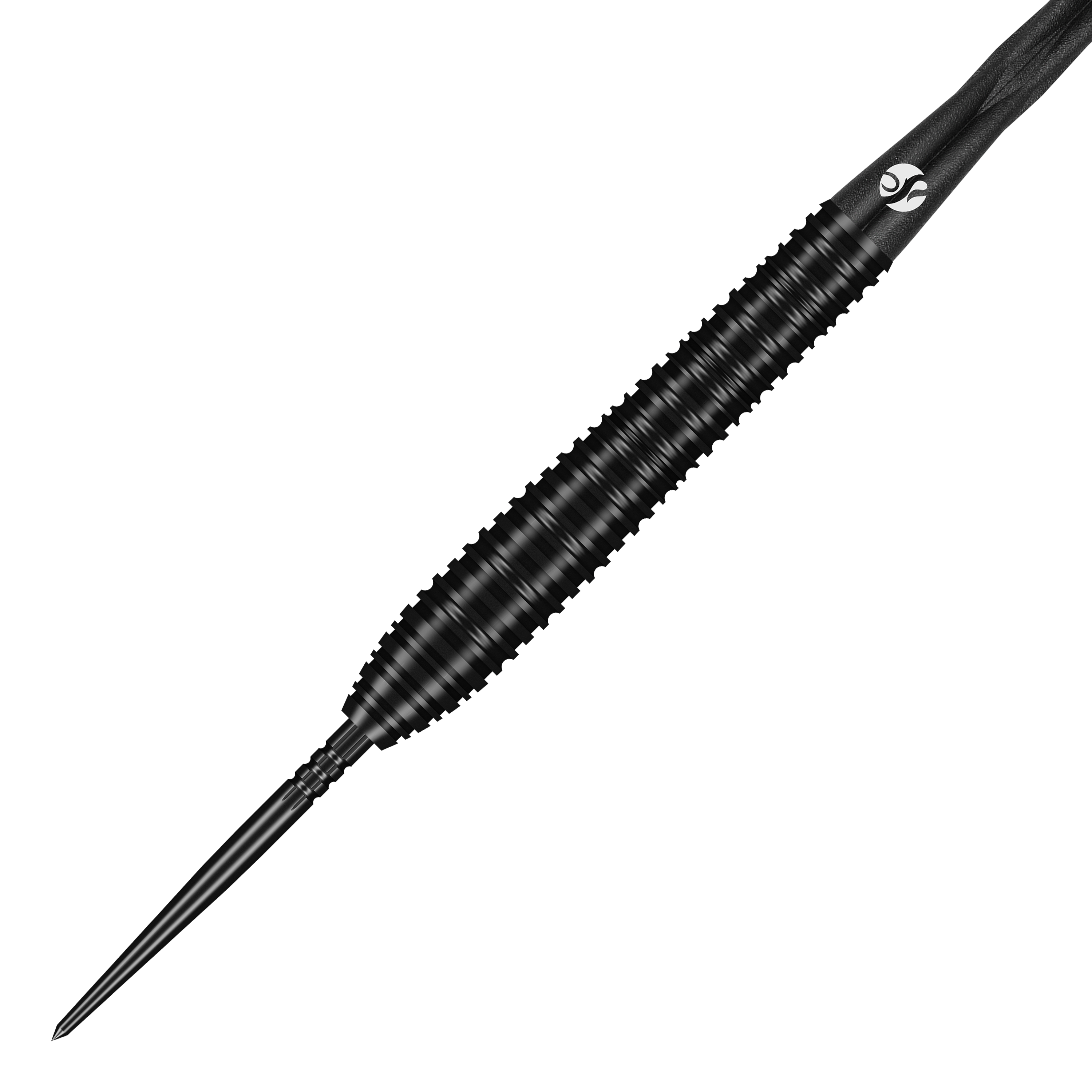 Dardos de acero Shot ZEN Torpedo Turbo Point - 23 g Das Bild zeigt die Shot ZEN Torpedo Turbo Point Steeldarts - 23g. Die Details der Steeldarts sind sichtbar.