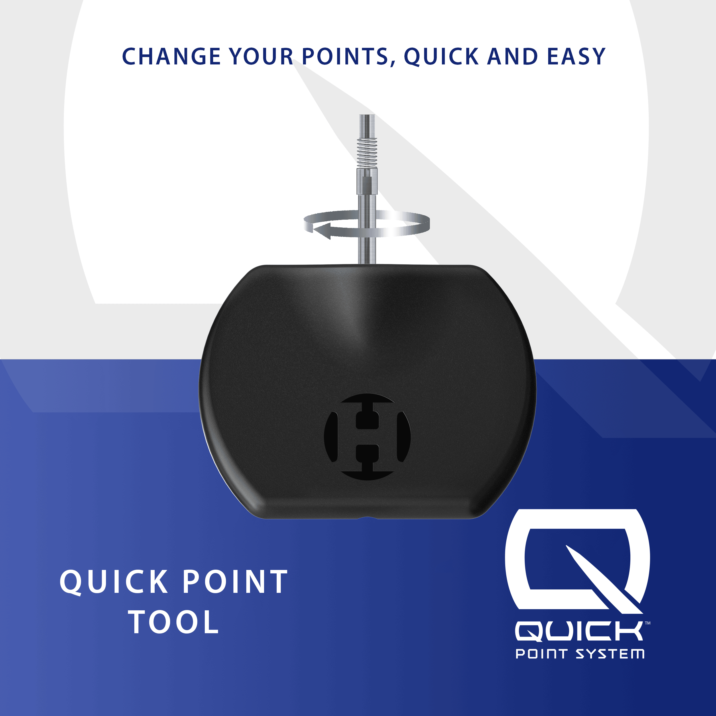 Dieses Bild zeigt das Produkt Harrows Basic Quick Point Tool. Es ist ein hilfreiches Tool für Dartzubehör.