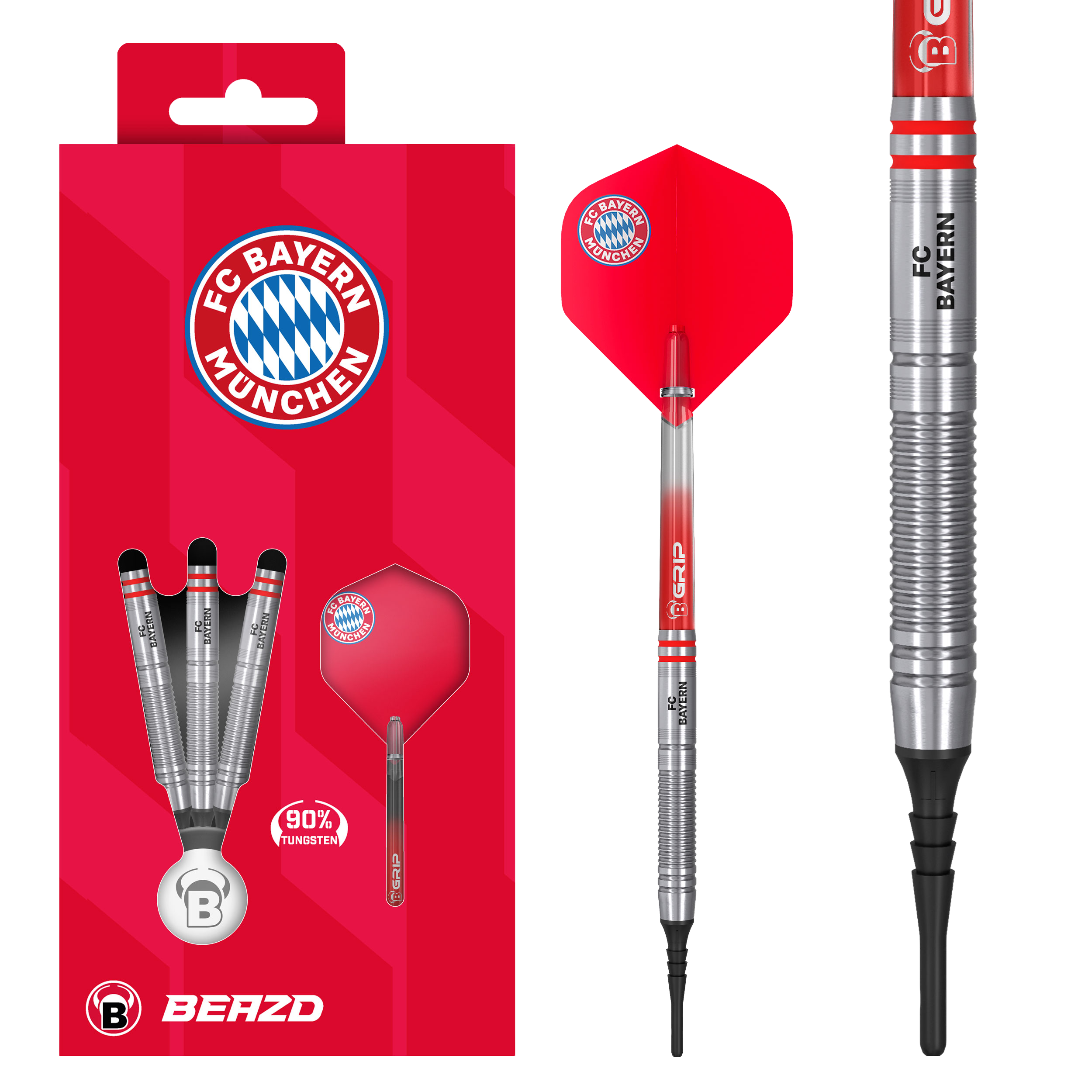 Dardos blandos de tungsteno Beazd FC Bayern Munich - 18 g