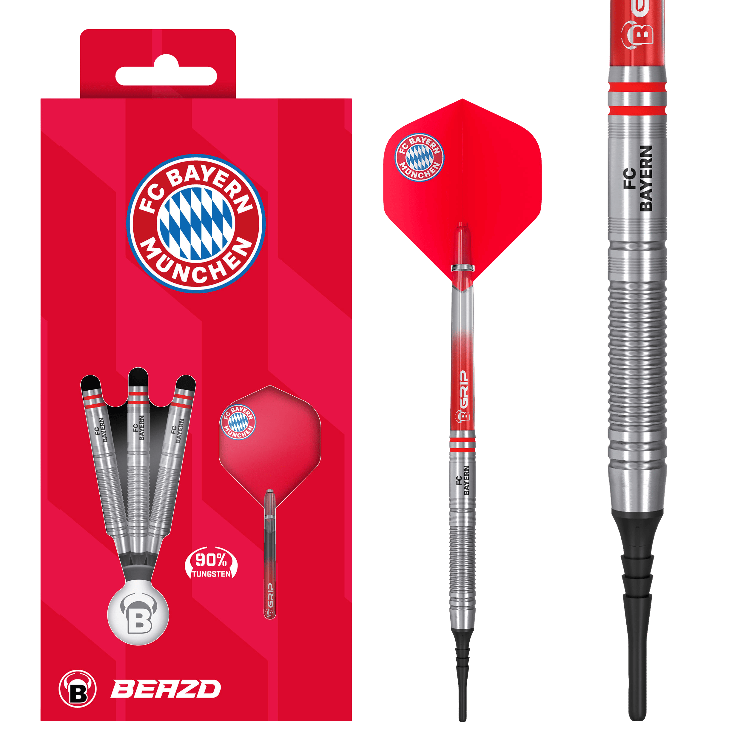 Dardos blandos de tungsteno Beazd FC Bayern Munich - 18 g