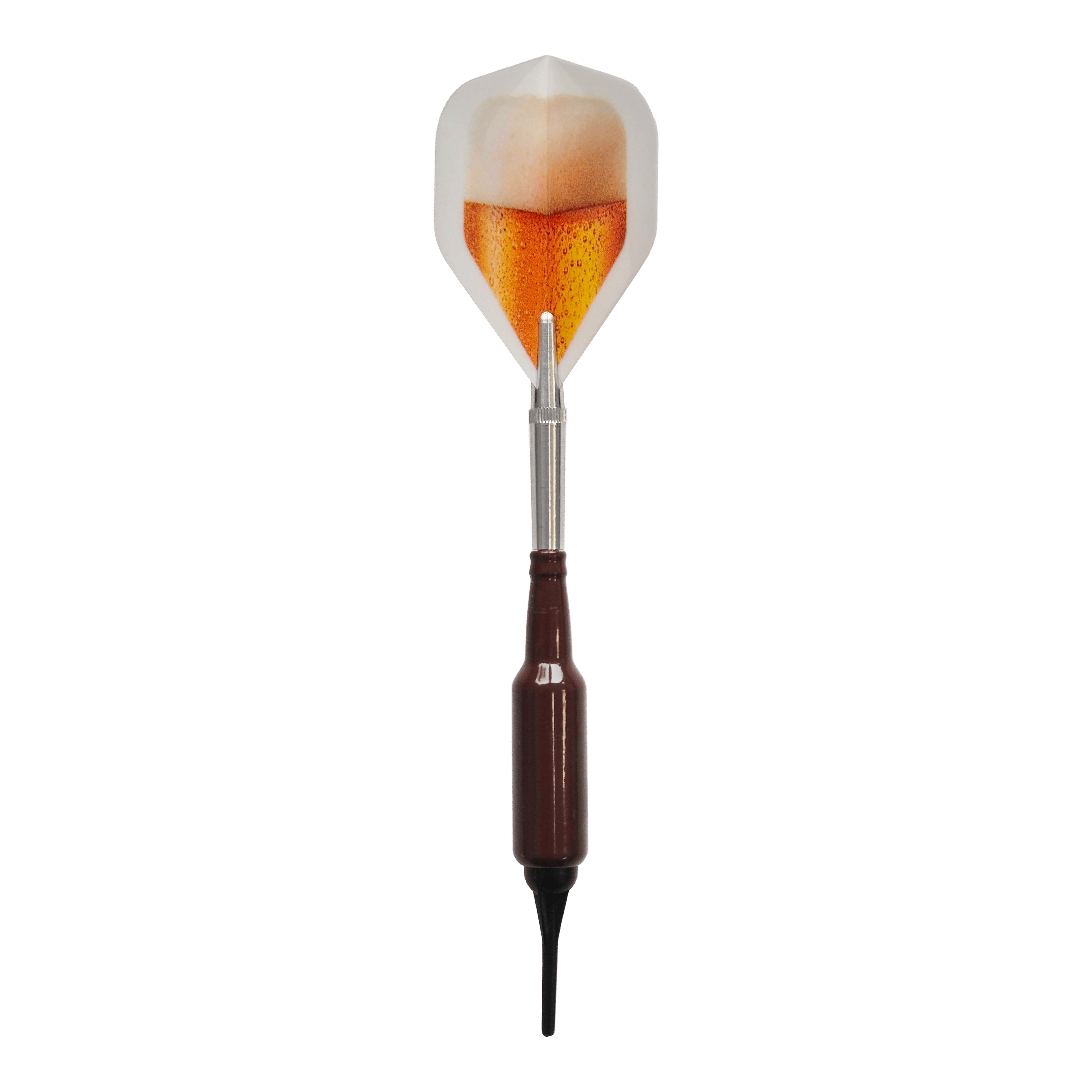 Dardos blandos McDart Prost con forma de botella de cerveza, con 100 puntas blandas - 16,5 g Gezeigt werden die McDart Prost Bierflaschen Softdarts mit 100 Softdartspitzen, 16,5 g. Die Softdarts kombinieren Spaß und Funktion für Dartliebhaber.