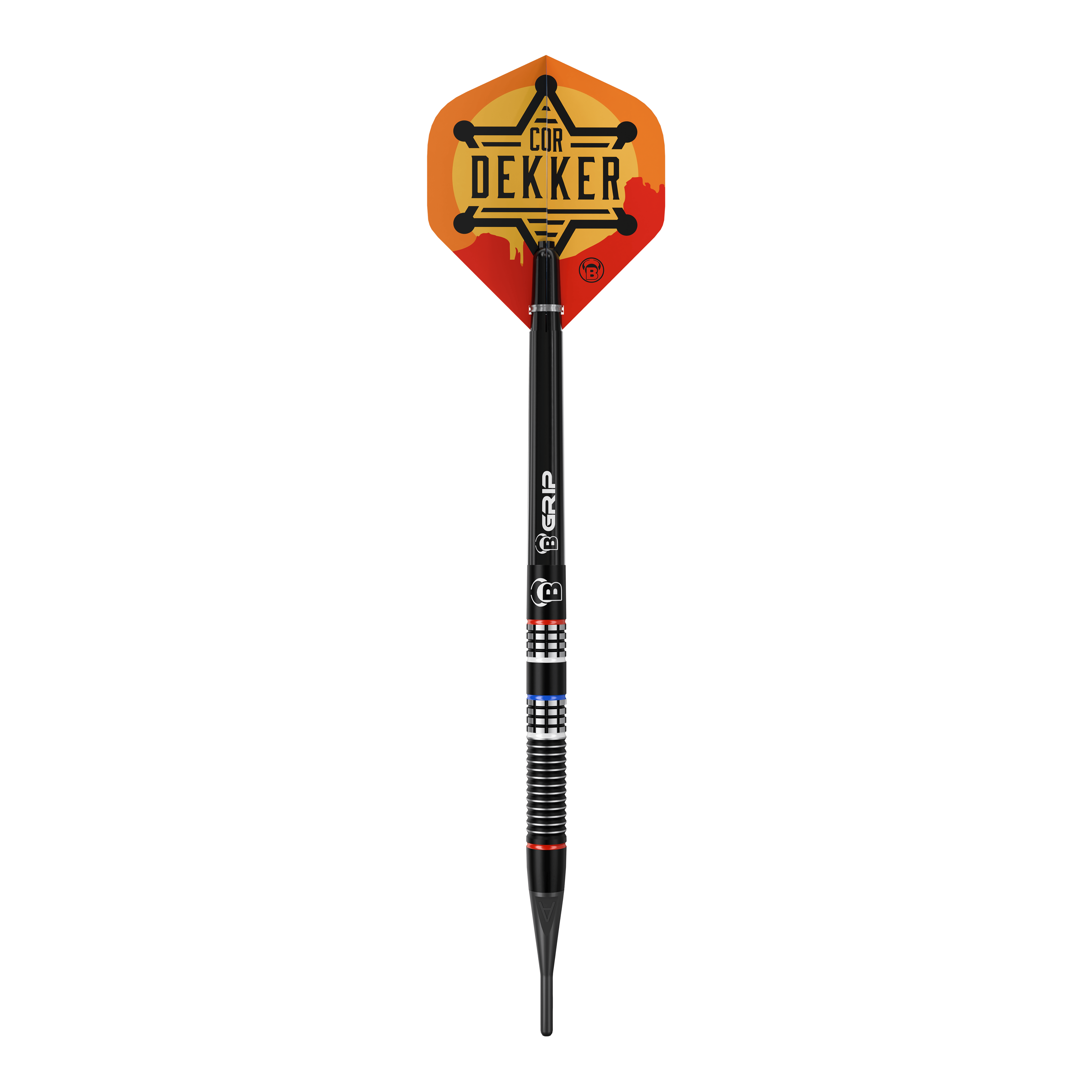 Dardos suaves Bulls Cor Dekker The Sheriff - 20 g Auf dem Bild ist Bulls Cor Dekker The Sheriff Softdarts - 20g abgebildet. Diese hochwertigen Softdarts sind für elektronische Dartboards geeignet.