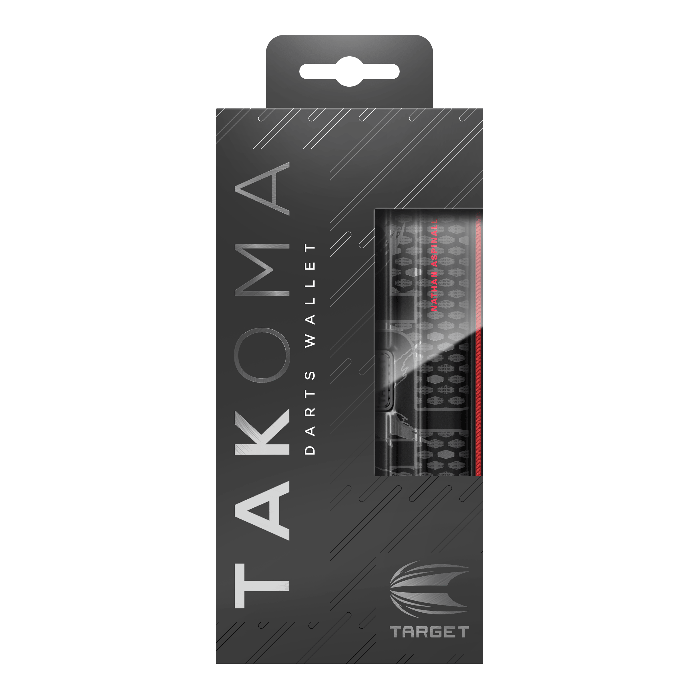 Estuche de dardos Nathan Aspinall de la serie Takoma Ghost Das Foto zeigt das Takoma Ghost Series Nathan Aspinall Dartcase. Es ist ideal zur Aufbewahrung und zum Transport von Darts.