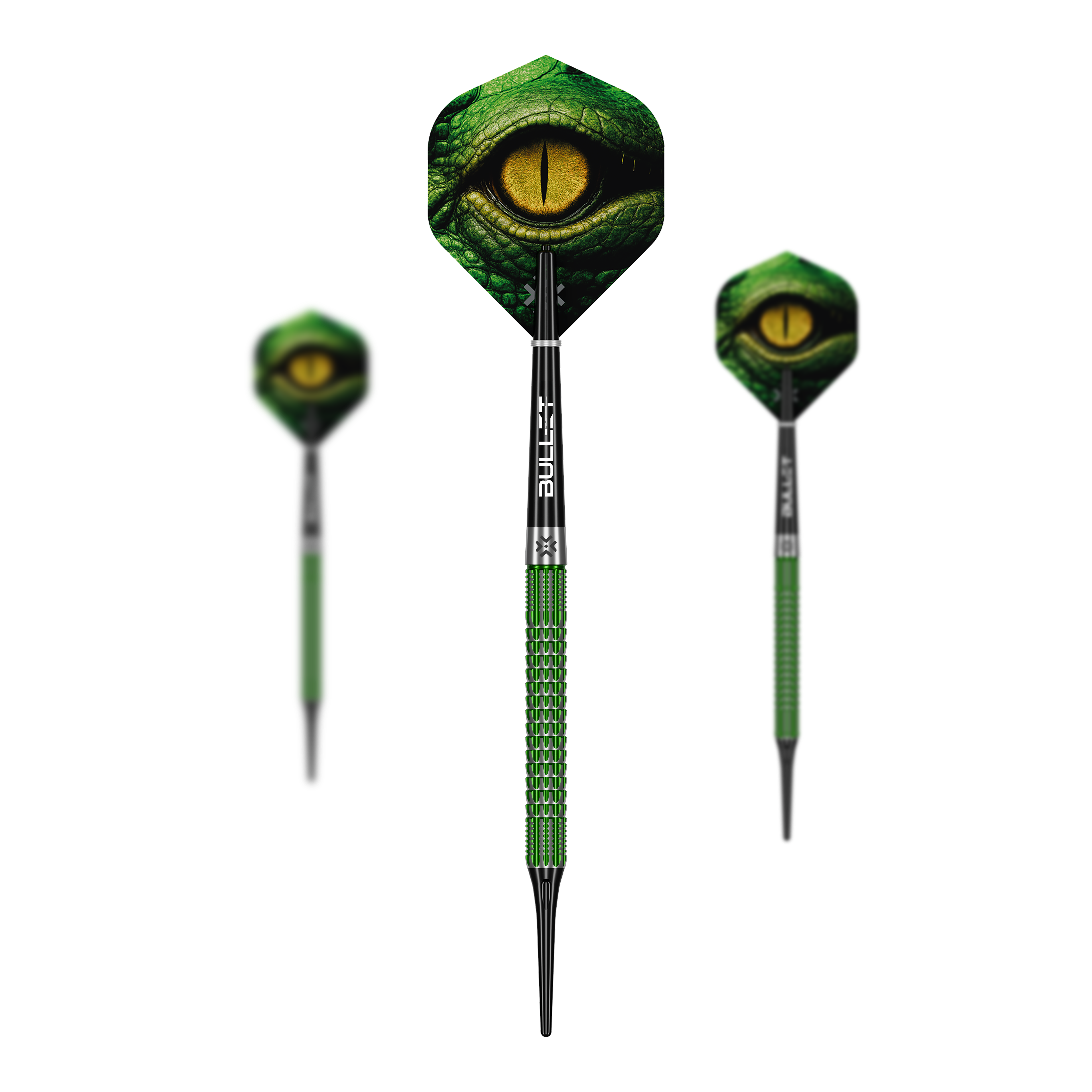 Dardos blandos Bullet Gator - 20 g Abgebildet ist das Set Bullet Gator Softdarts - 20g. Diese Darts sind leicht und ideal für Softdart-Spieler.