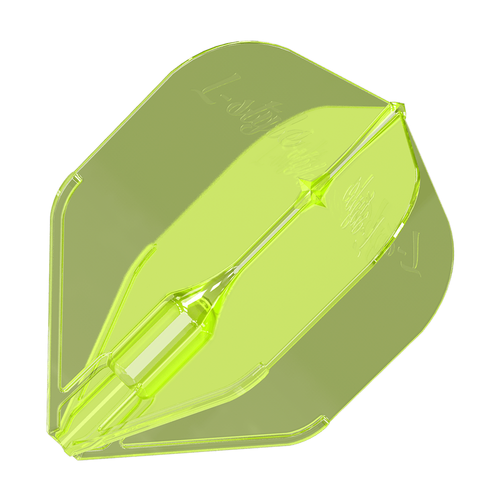 Plumas L-Style Fantom L3EZ Amarillo Neón Das Bild zeigt das Produkt "L-Style Fantom L3EZ Flights Neongelb". Es handelt sich um ein Dartflight in leuchtendem Neongelb.