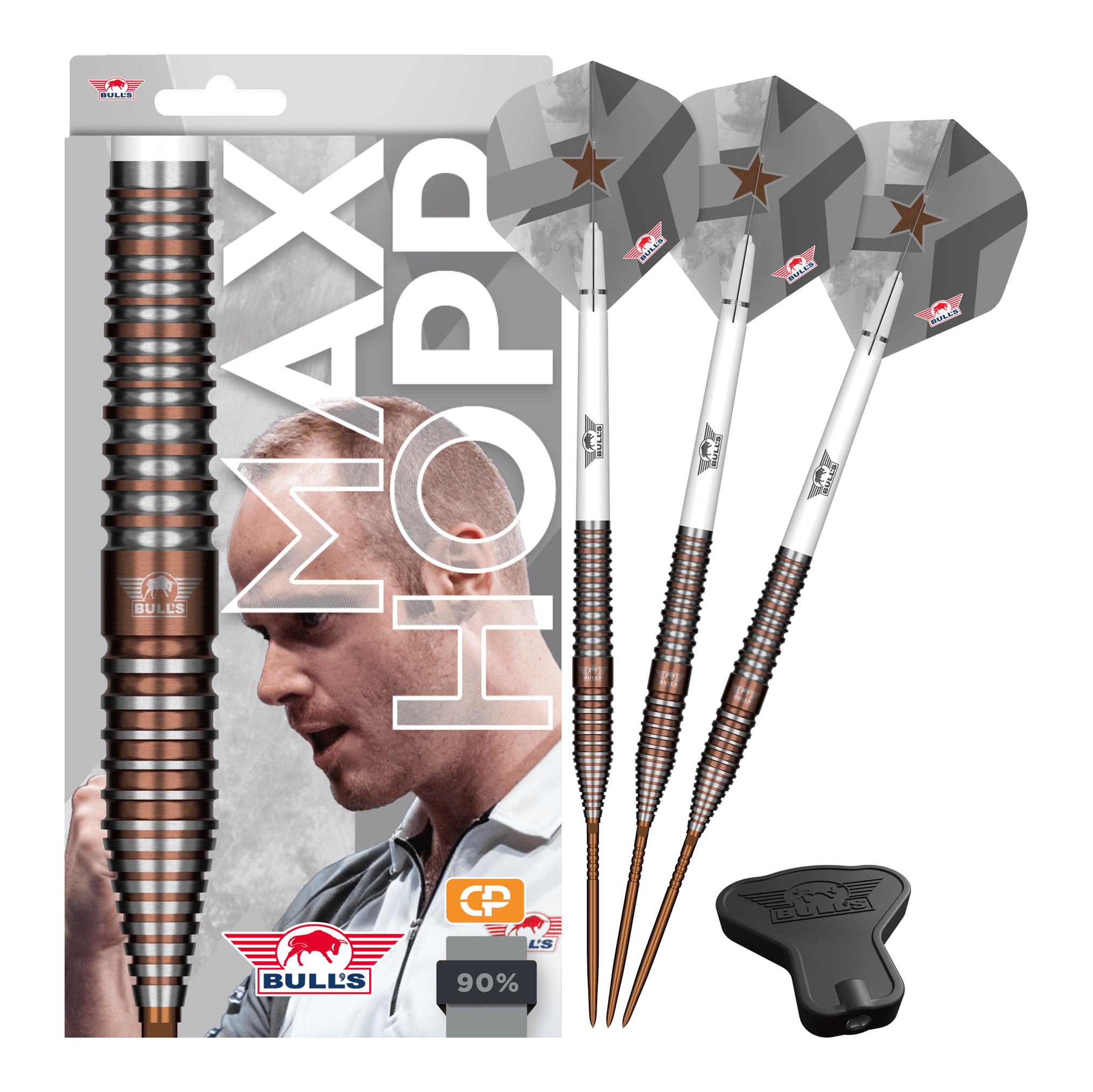 Dardos de acero convertibles Bulls NL Max Hopp E5 Dardos de acero convertibles Bulls NL Max Hopp E5
