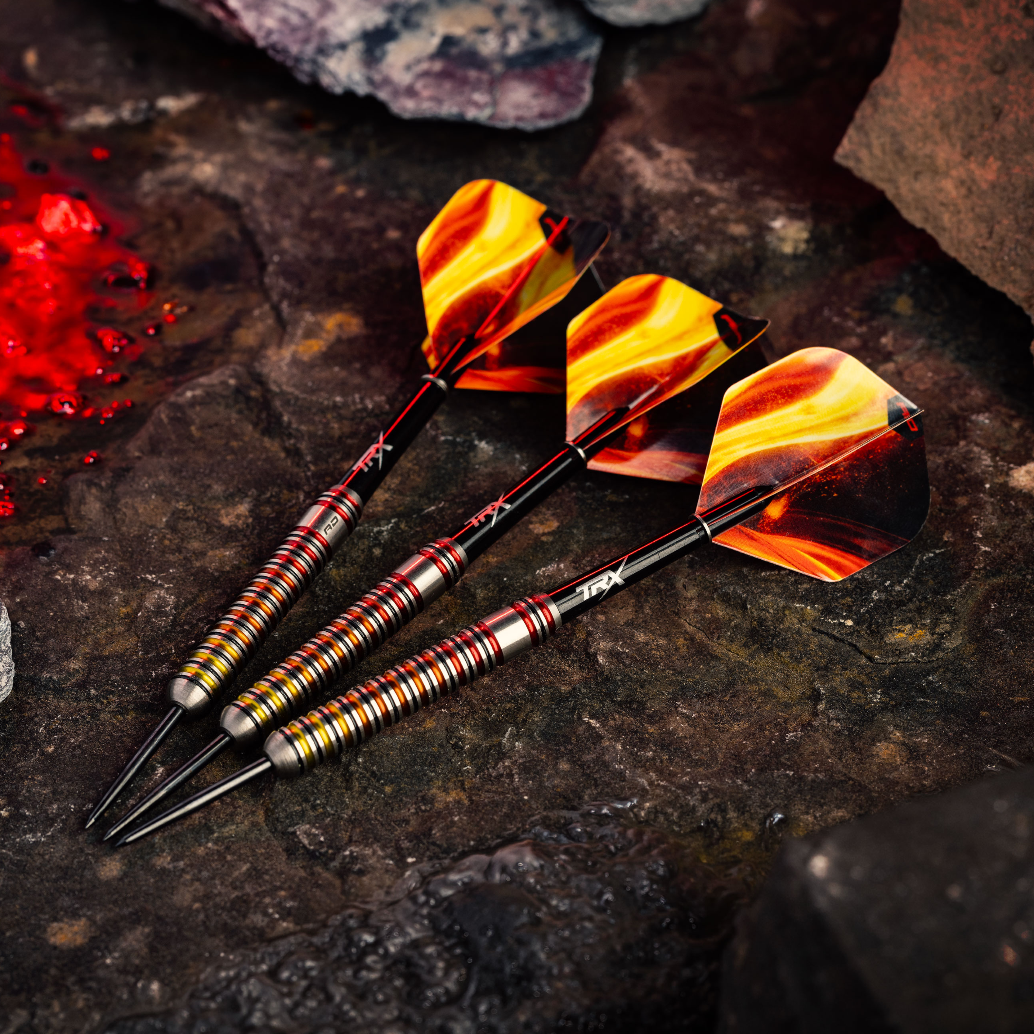 Dies ist ein Bild der Red Dragon Furnace Steeldarts. Die Darts sind speziell für Präzision und Leistung entwickelt.