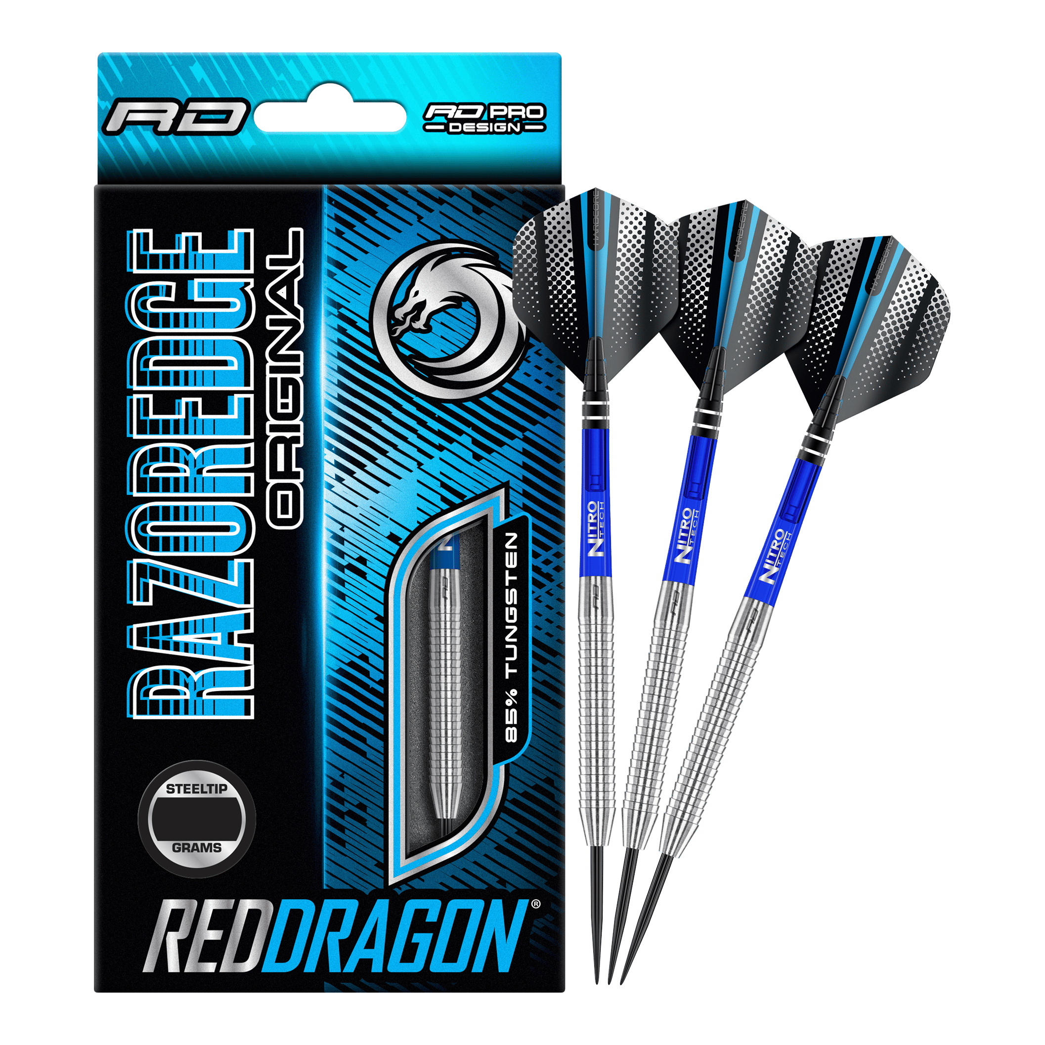 Dardos de acero originales Red Dragon Razor Edge de 24 g