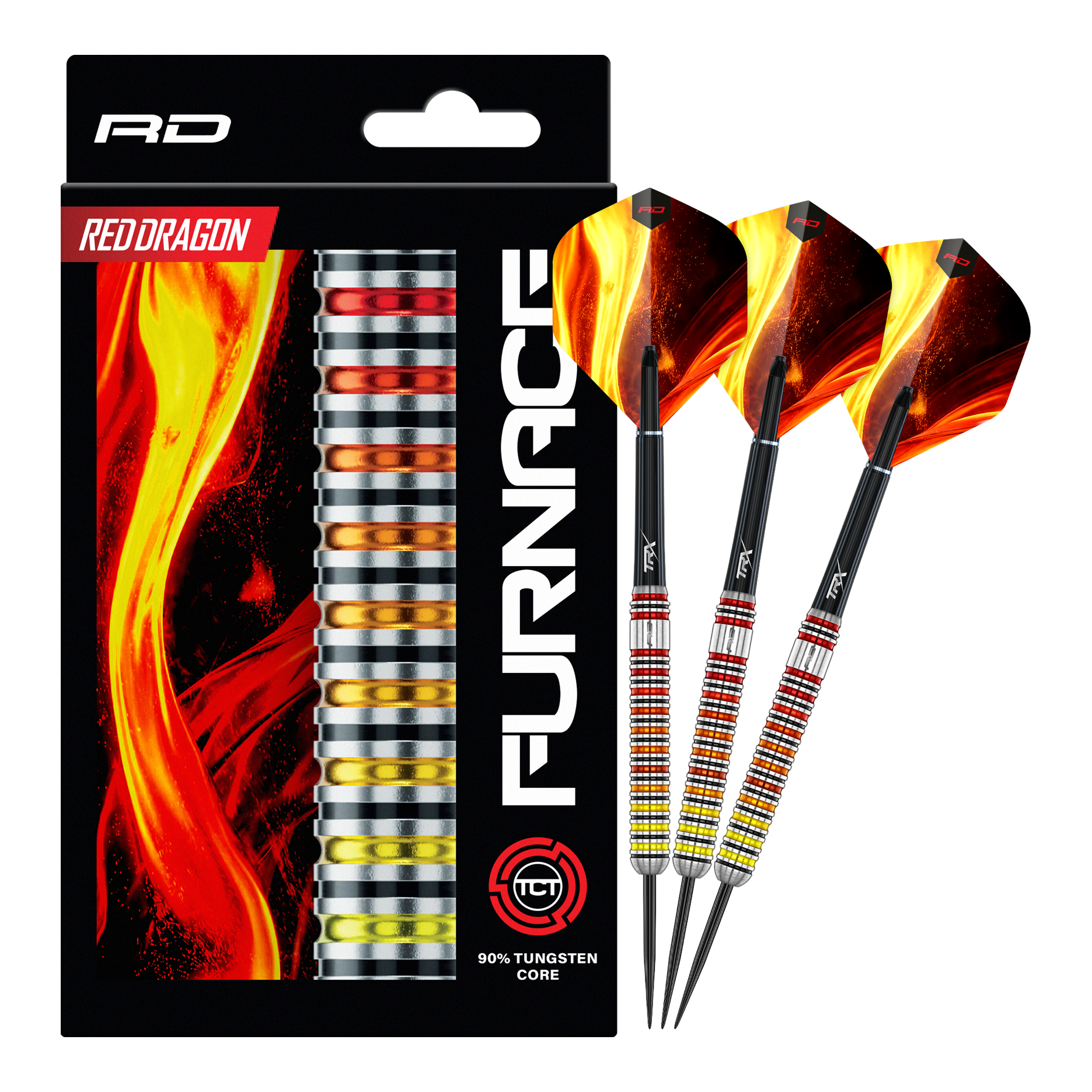 Dardos de acero Red Dragon Furnace Auf dem Bild sind die Red Dragon Furnace Steeldarts vollständig abgebildet. Das Produkt wird in seiner Gesamtheit präsentiert.