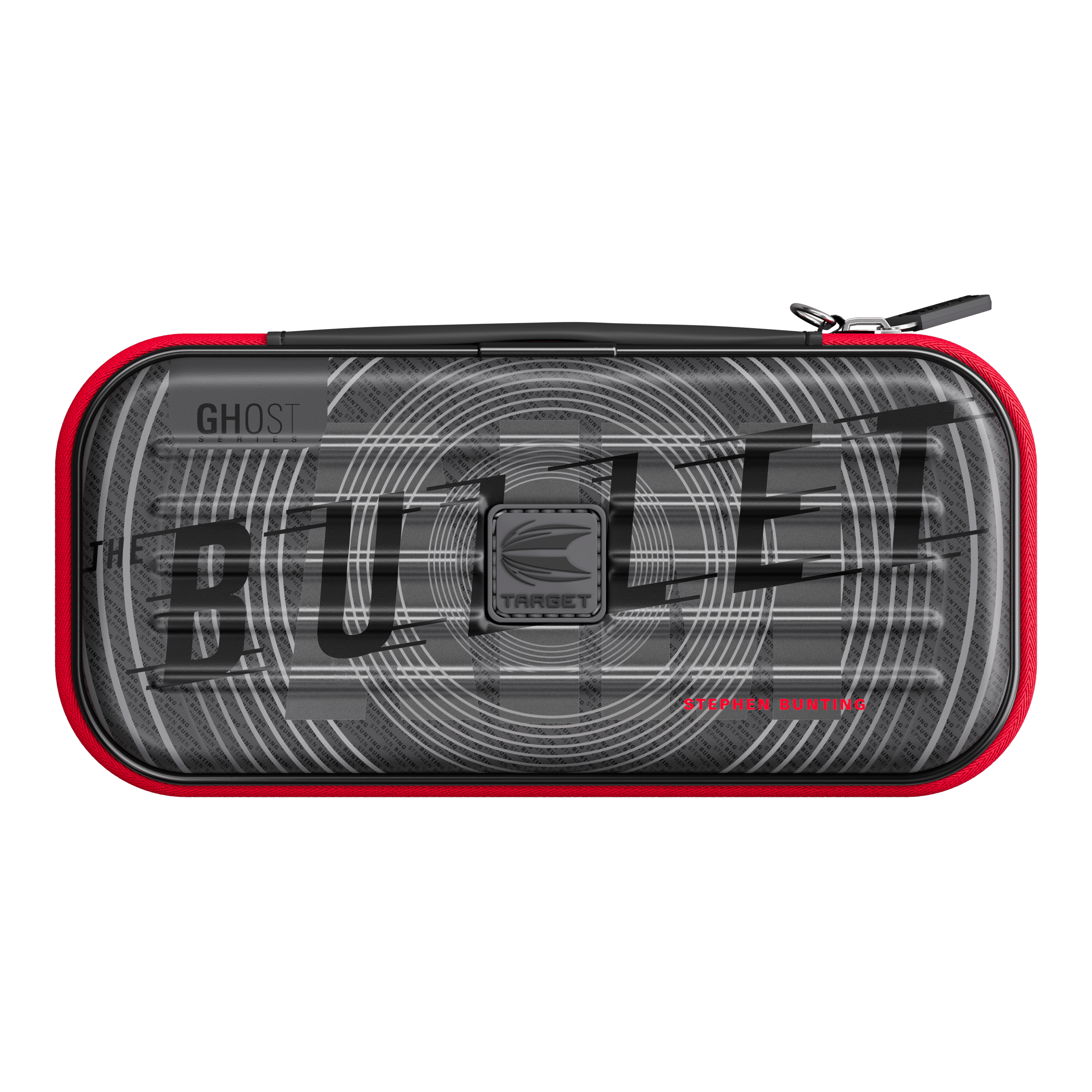 Estuche para dardos Takoma Ghost Series de Stephen Bunting Das Foto zeigt das Takoma Ghost Series Stephen Bunting Dartcase. Es ist ein robustes Dartcase für Darts-Zubehör.