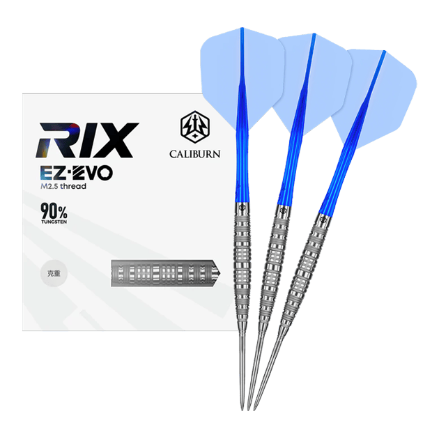 Dardos de acero Caliburn Rix EZ-EVO R6 Auf dem Bild ist der Caliburn Rix EZ-EVO R6 Steeldarts vollständig dargestellt. Die Details und das Design sind gut sichtbar.