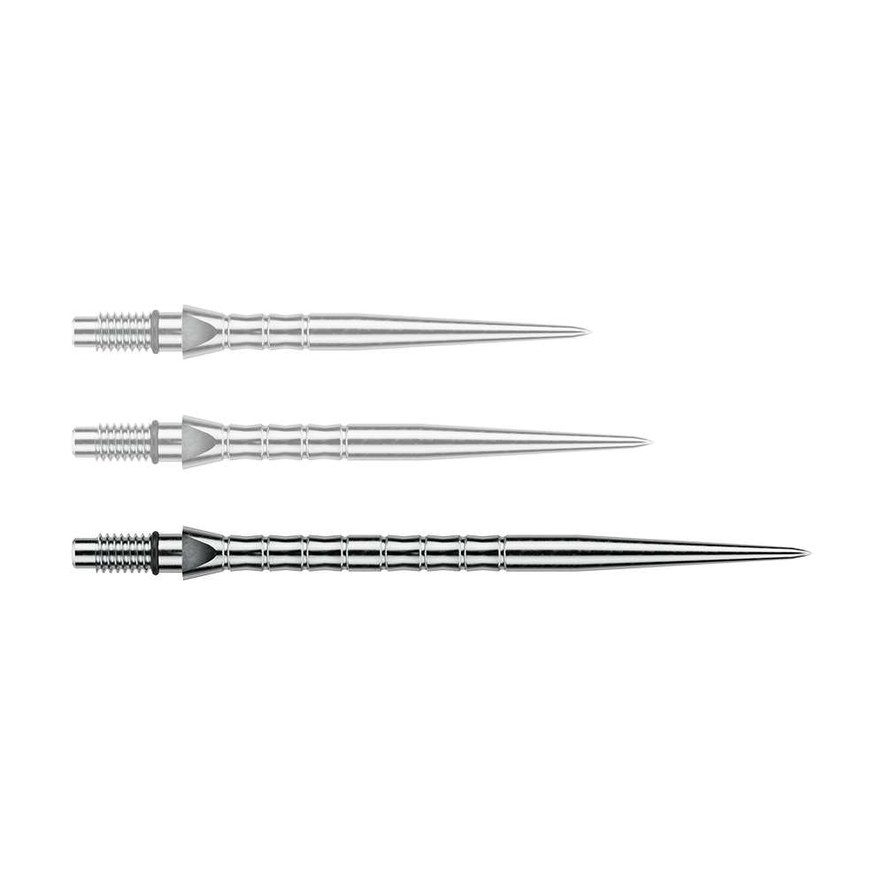 Ein Bild des Dateinamens Winmau_Switch_Point_Wave_Silver_Effect_Steeldartspitzen_40mm_1. Es zeigt wahrscheinlich silberne Steeldartspitzen mit Wave-Effekt, 40 mm lang.