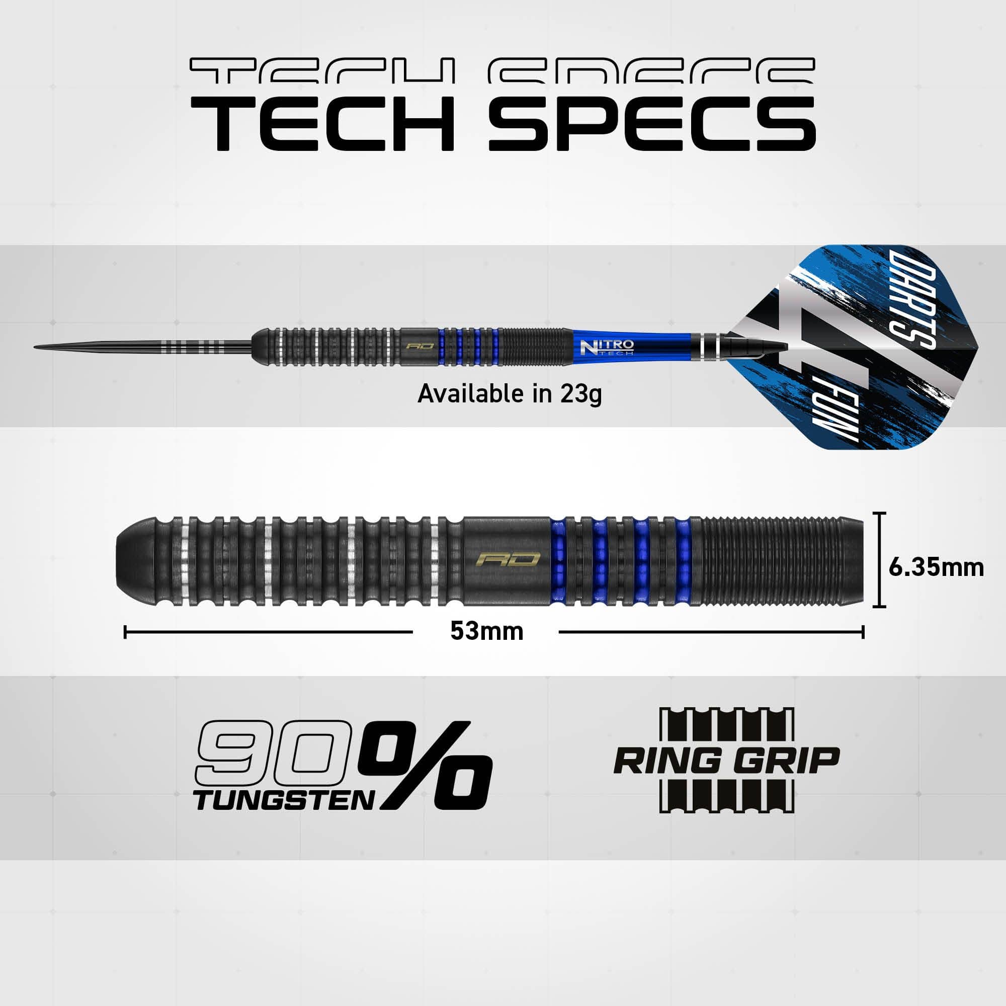 Dardos de acero Red Dragon David Williams V1 - 23 g Das Bild zeigt Red Dragon David Williams V1 Steeldarts - 23g. Dieses Produkt ist ideal für Dartsport-Enthusiasten.