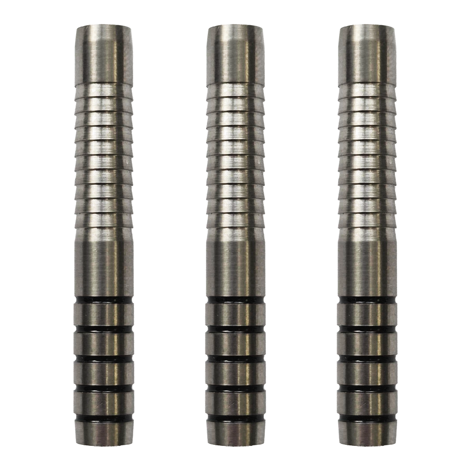 Dieses Bild zeigt das Set McDart Ringed Shark Softdart Barrels - 18g. Die Dartbarrels haben eine gerillte Oberfläche und sind für Softdarts geeignet.