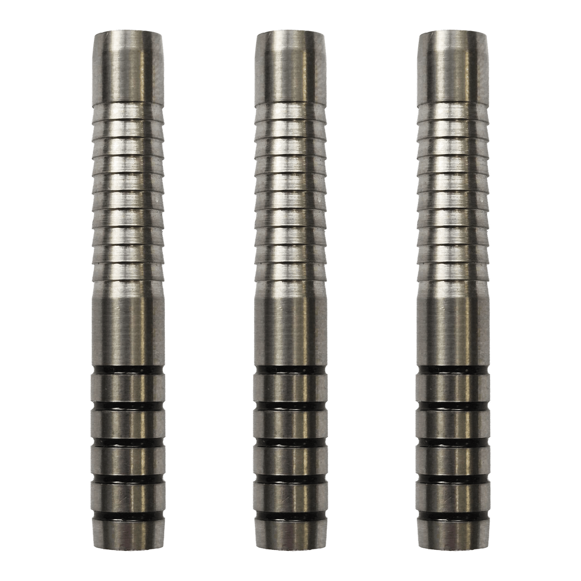 Barriles para dardos blandos McDart Ringed Shark - 18 g Dieses Bild zeigt das Set McDart Ringed Shark Softdart Barrels - 18g. Die Dartbarrels haben eine gerillte Oberfläche und sind für Softdarts geeignet.