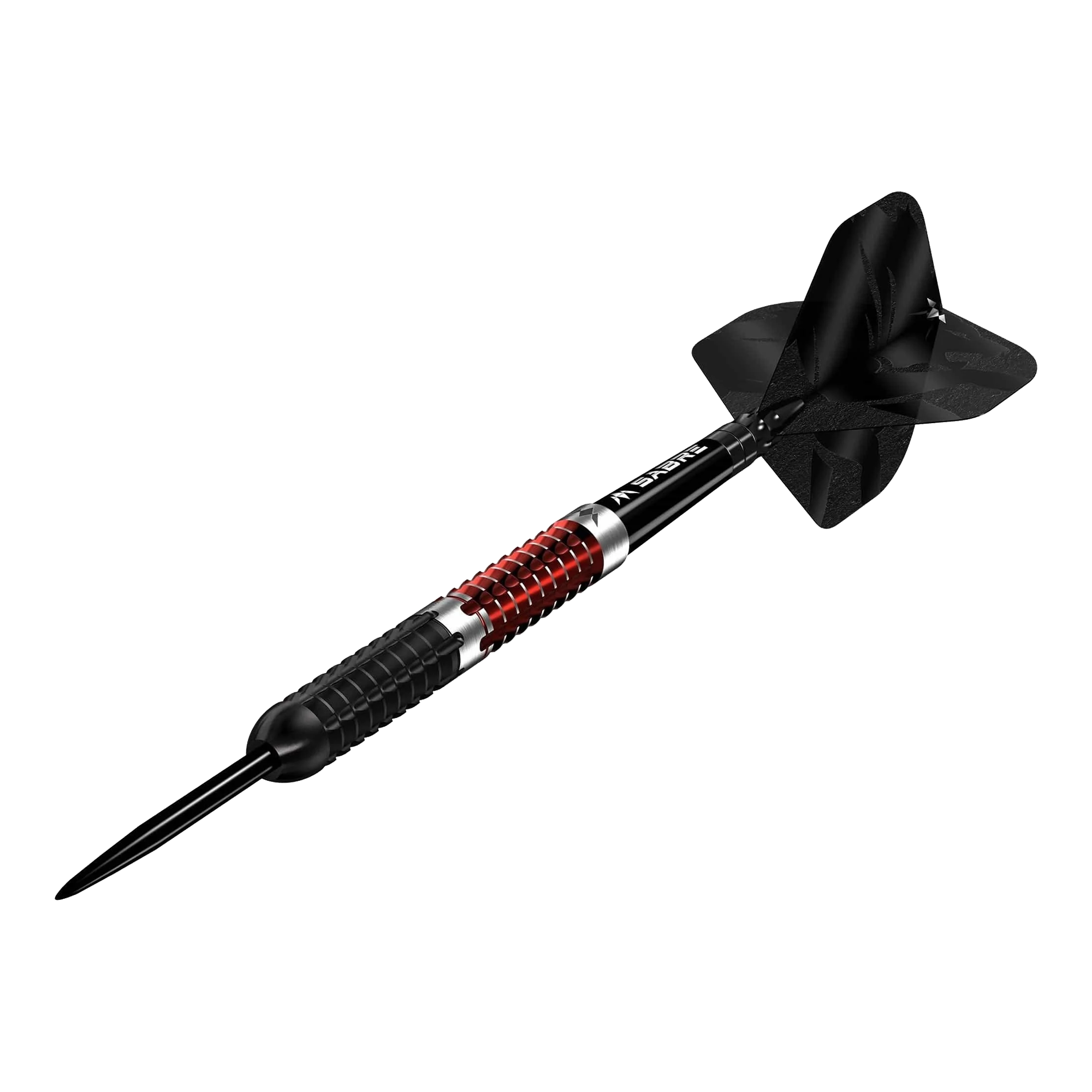 Dardos Mission Llew Bevan de acero electroacústico negro y rojo - 23 g Mission Llew Bevan Black Red Electro Steeldarts - 23g. Moderne Steeldarts in Schwarz und Rot mit 23 Gramm Gewicht.
