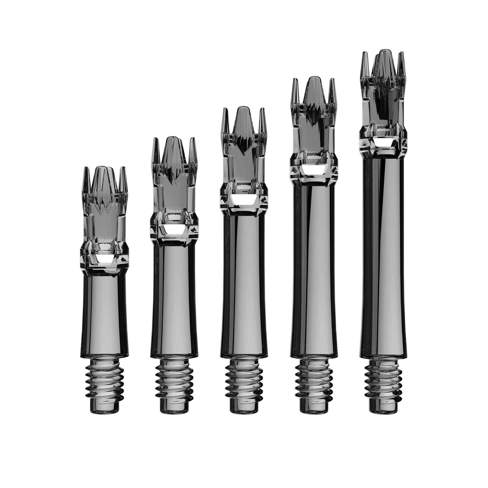 Ejes de repuesto L-Style L-System - Negro transparente Abgebildet sind die L-Style L-System Ersatzshafts in Clear Black. Diese Schäfte dienen als Ersatzteile für Dartpfeile.