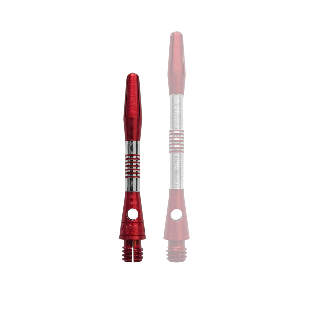 Ejes de aluminio Cetra de los Bulls NL - Rojo Bild zeigt rote Aluminium Shafts mit einer Länge von 34 mm. Es handelt sich vermutlich um Zubehör für Darts.