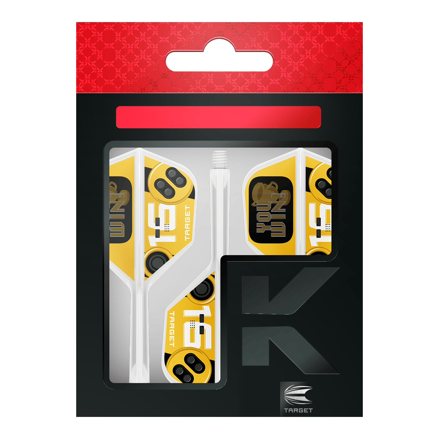 Target K-Flex Gana vuelos No6 Zu sehen sind die Target K-Flex You Win No6 Flights. Sie eignen sich als Zubehör für Dartpfeile.