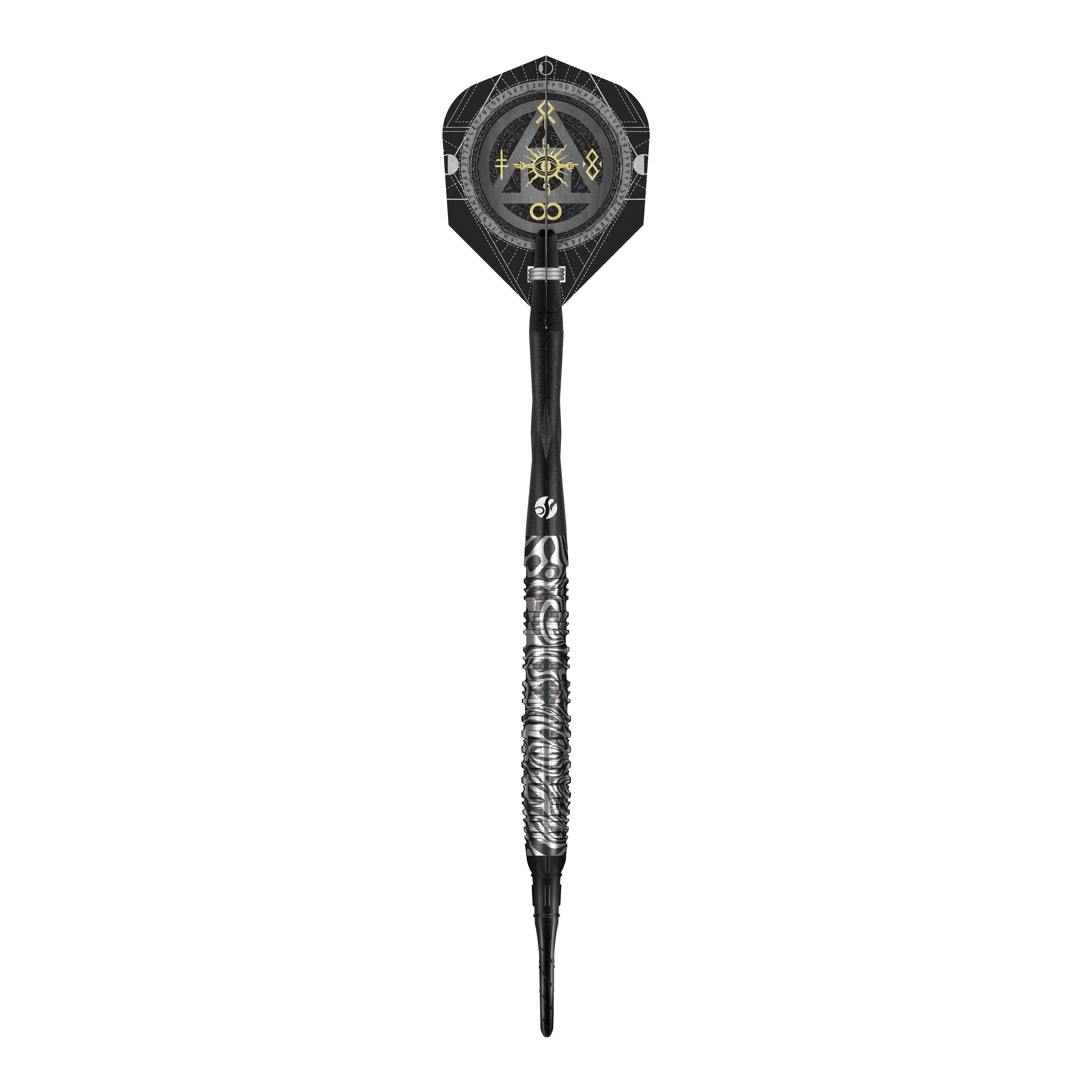 Abgebildet sind Shot Alchemy Runstel Softdarts mit 20g Gewicht. Diese Darts bieten eine ausgewogene Balance und gute Flugstabilität.