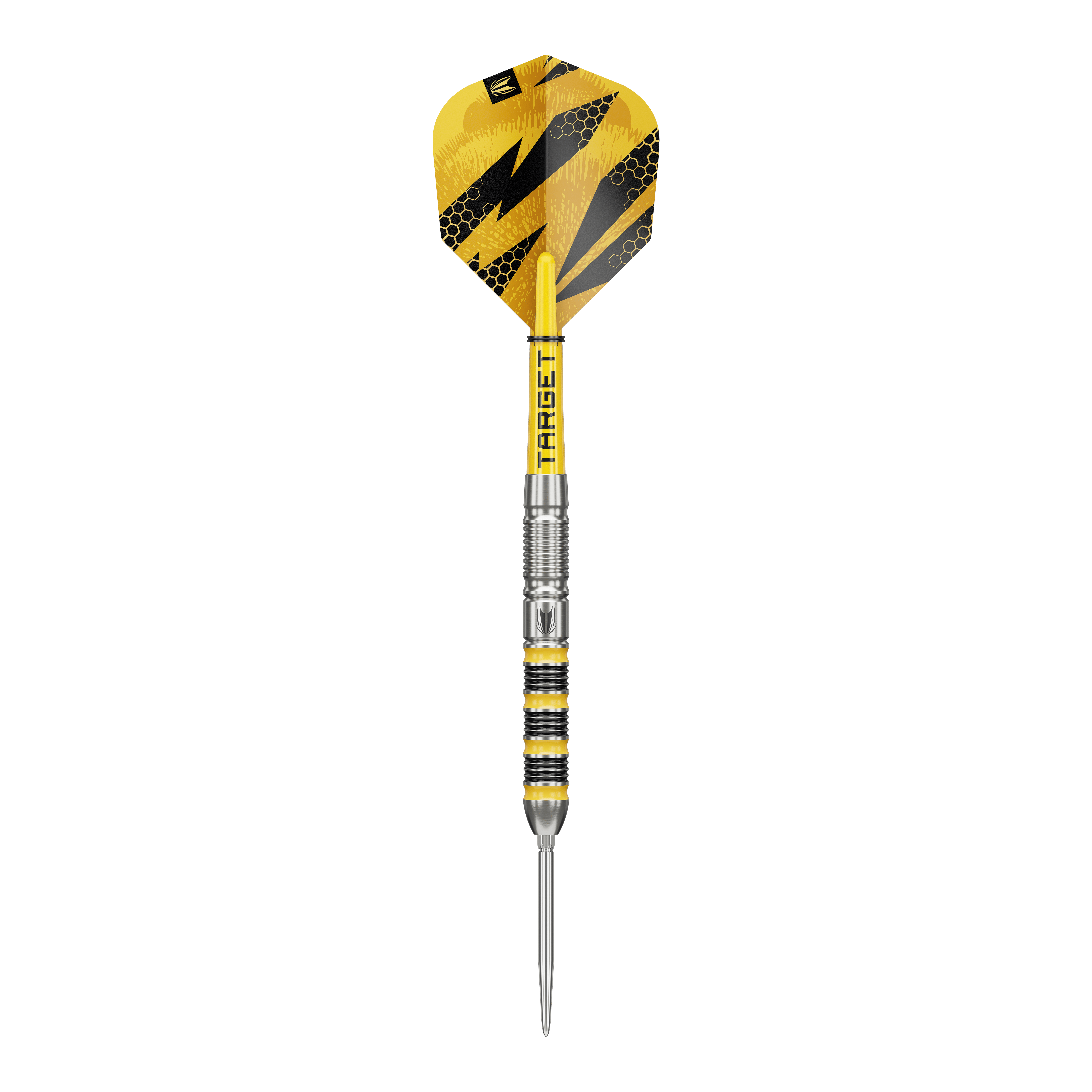 Dardos de acero Target Buzz 01 Swiss Points Das Bild zeigt Target Buzz 01 Swiss Points Steeldarts. Es handelt sich um hochwertige Steeldarts für Präzisionswürfe.