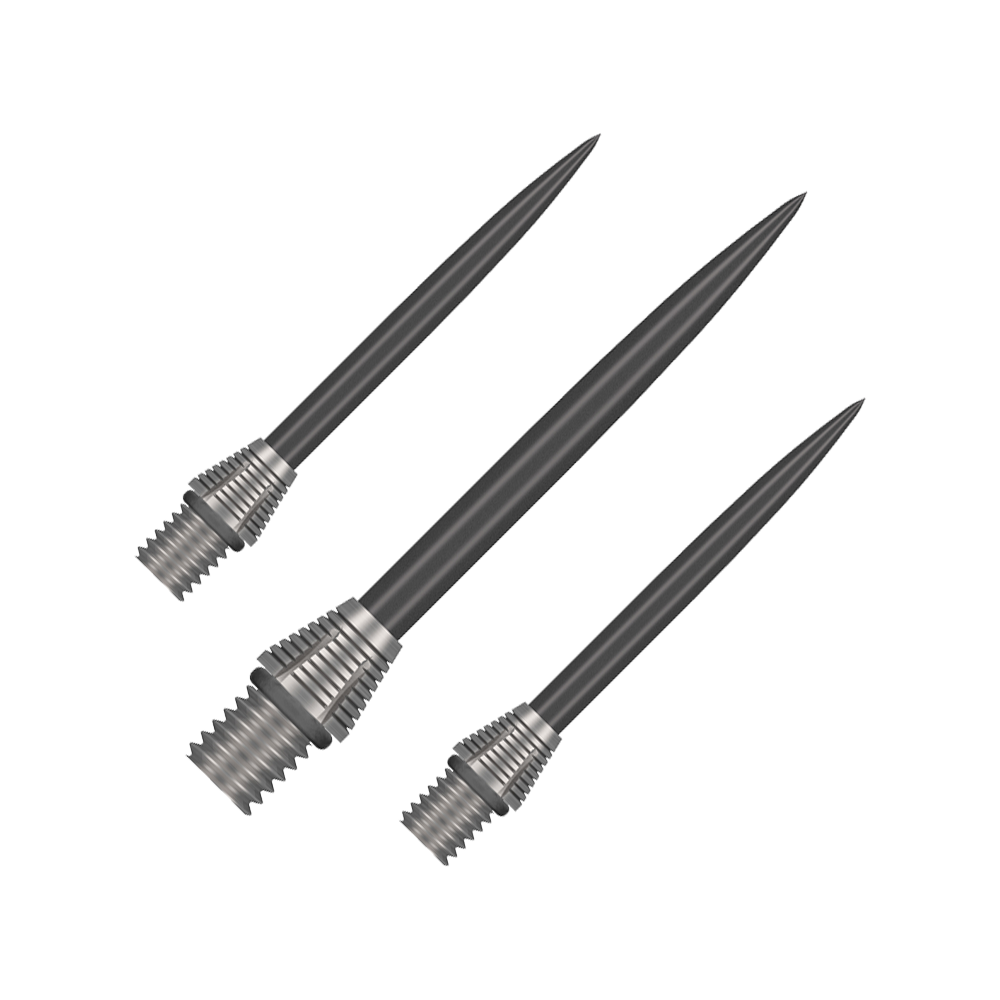 Puntos de conversión Shot Tactra - 34 mm Das Bild stellt die Shot Tactra Conversion Points - 34 mm dar. Diese Spitzen sind ideal zur Umwandlung von Softdarts in Steeldarts.