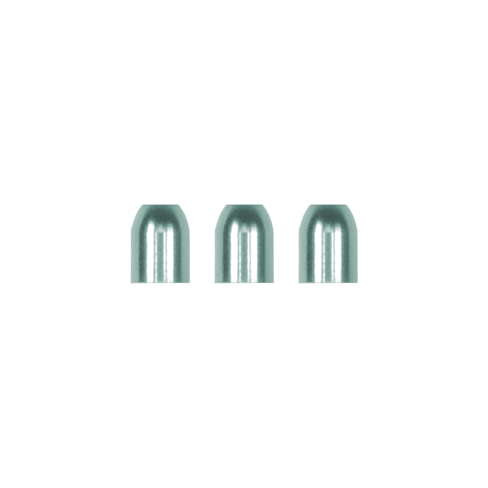 LCR-AQ_L-Style_Premium_Metall_Champagne_Ringe_Aqua_1 Das Bild zeigt drei silberne L-Style Premium Metall Champagne Ringe. Sie sind nebeneinander angeordnet und haben eine glänzende Oberfläche.
