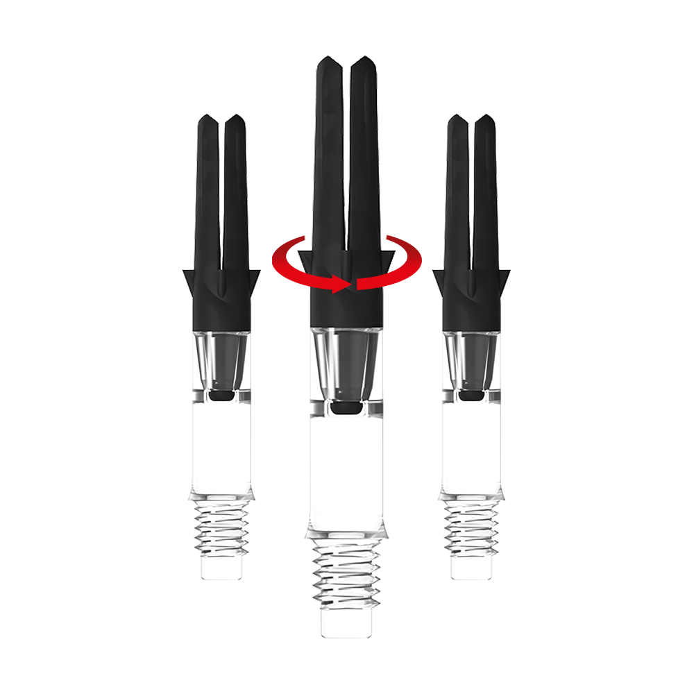 Flecha recta silenciosa de carbono estilo L - Transparente Das Bild zeigt das Produkt L-Style L-Shaft Carbon Silent Straight Clear OhneKappen 32mm 1Set Symbol. Vermutlich handelt es sich um einen Dart-Schaft.