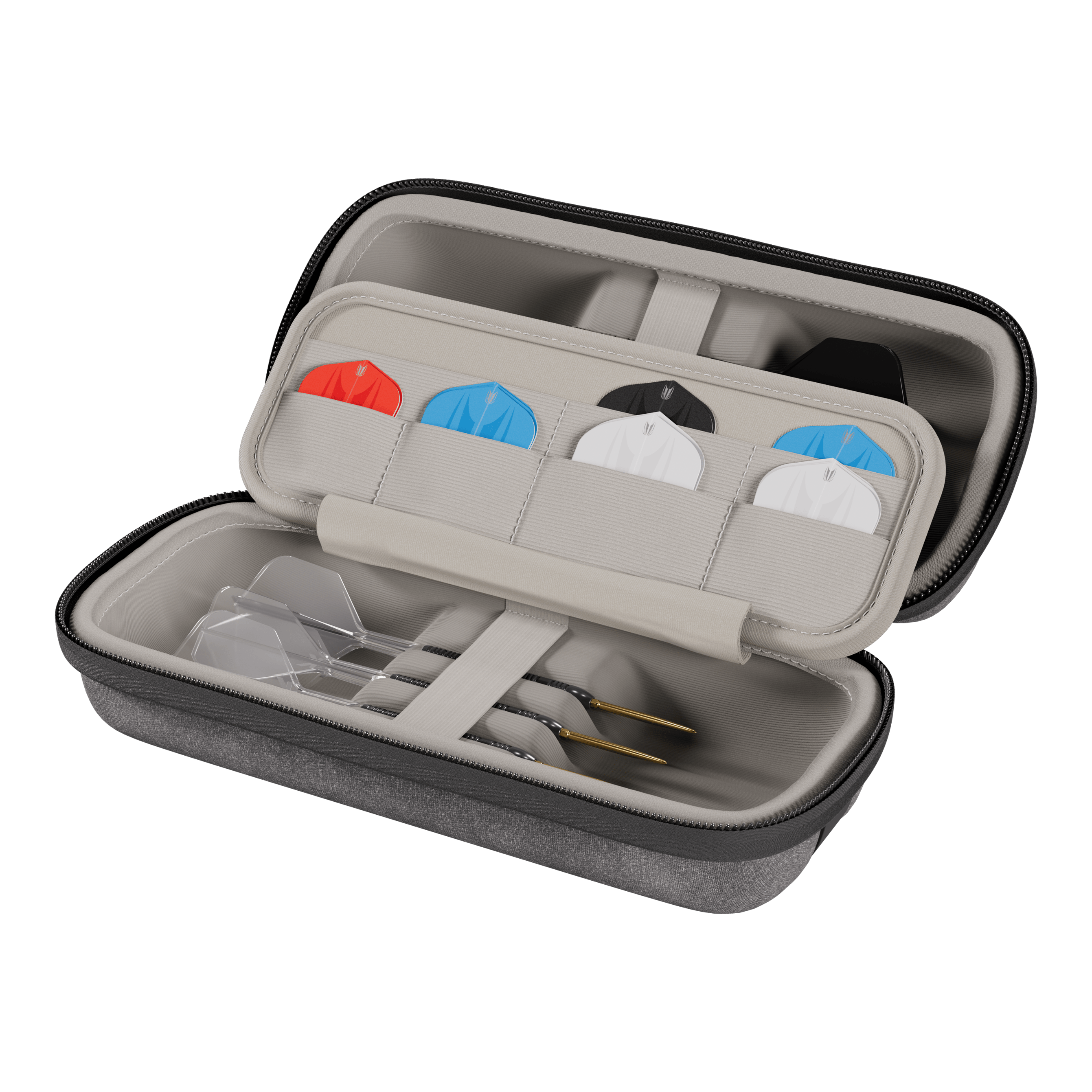Estuche para dardos Target BOA Auf dem Bild ist ein Target BOA Dartcase Grau Hellgrau zu erkennen. Das Etui eignet sich zur sicheren Aufbewahrung von Darts.