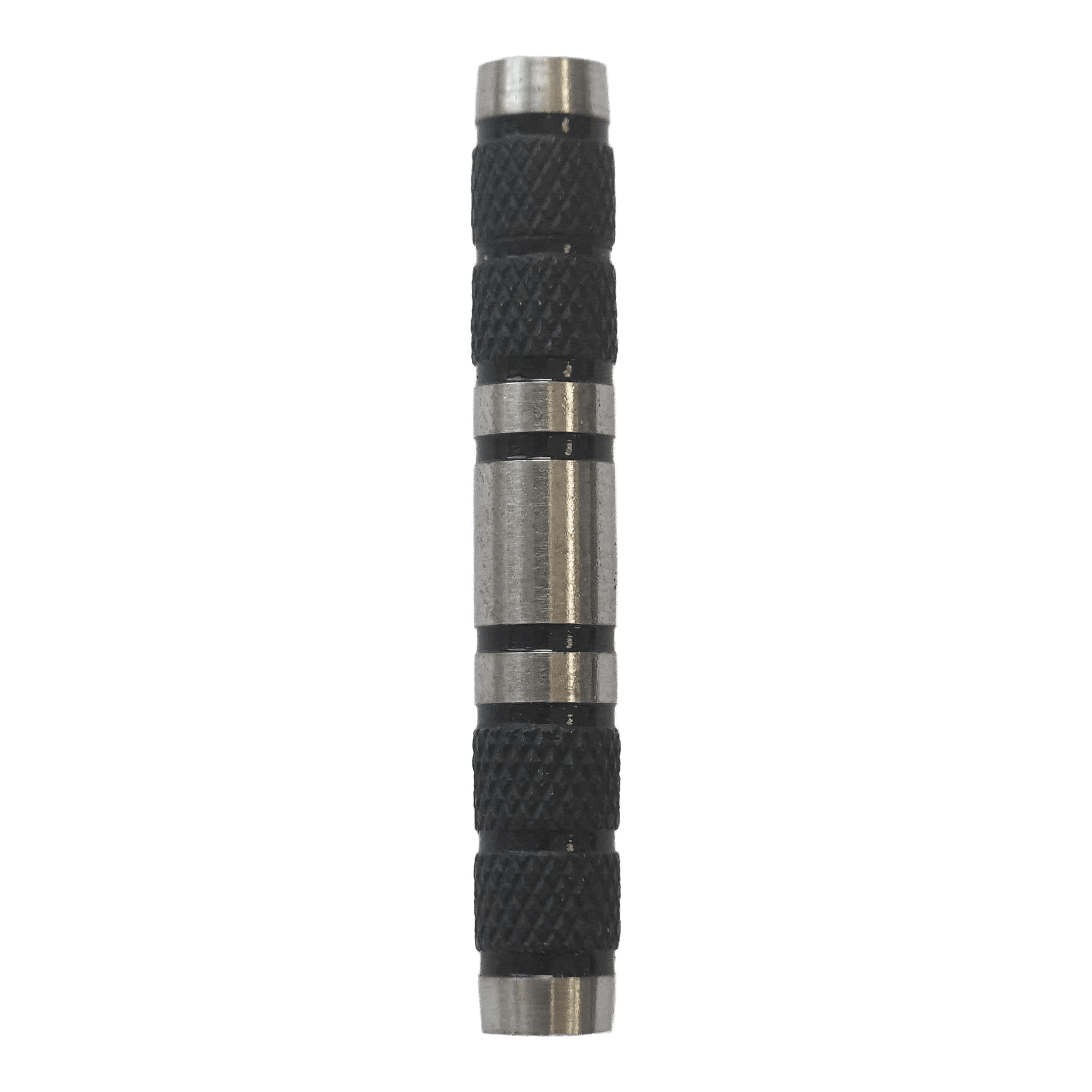 Barriles de dardos blandos McDart estriados negros - 18 g McDart Knurled Black Softdart Barrels - 18g werden dargestellt. Diese schwarzen Softdart Barrels haben eine gerändelte Oberfläche und wiegen 18 Gramm.